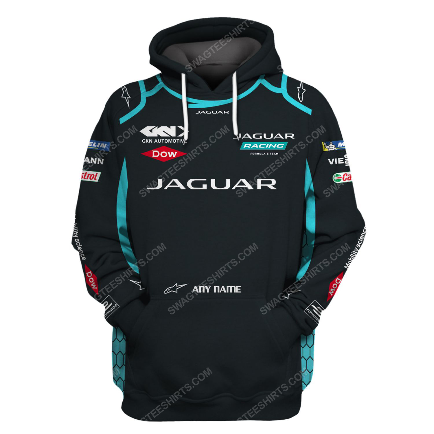 Custom jaguar racing team motorsport full printing hoodie