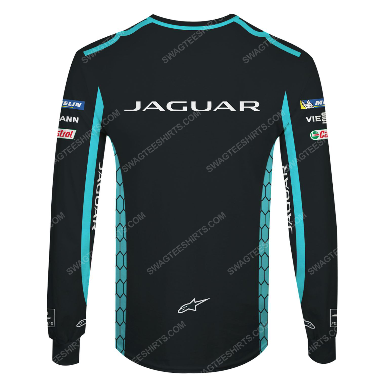 Custom jaguar racing team motorsport full printing sweatshirt - back