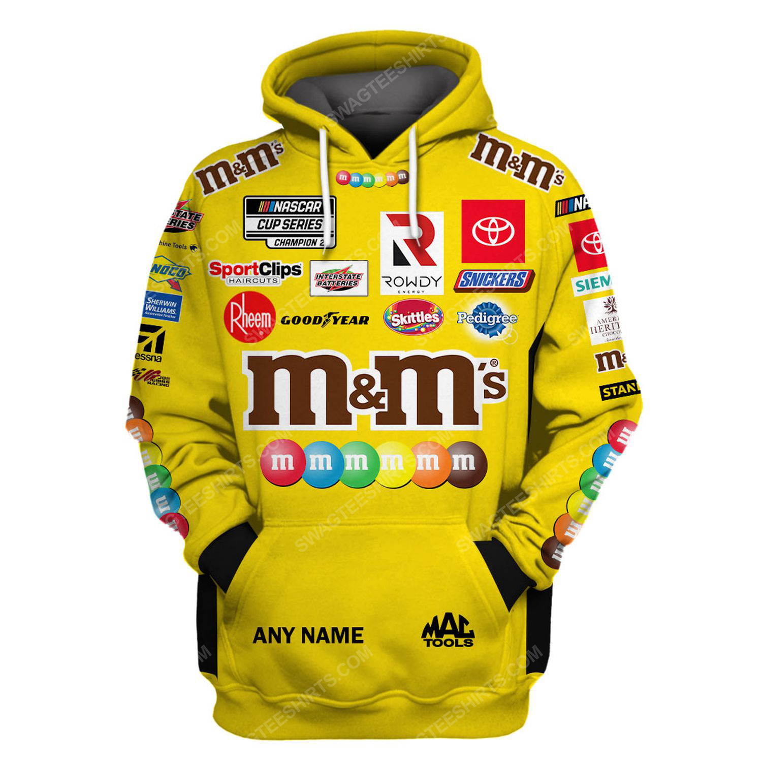 Custom m and m nascar racing team motorsport full printing hoodie
