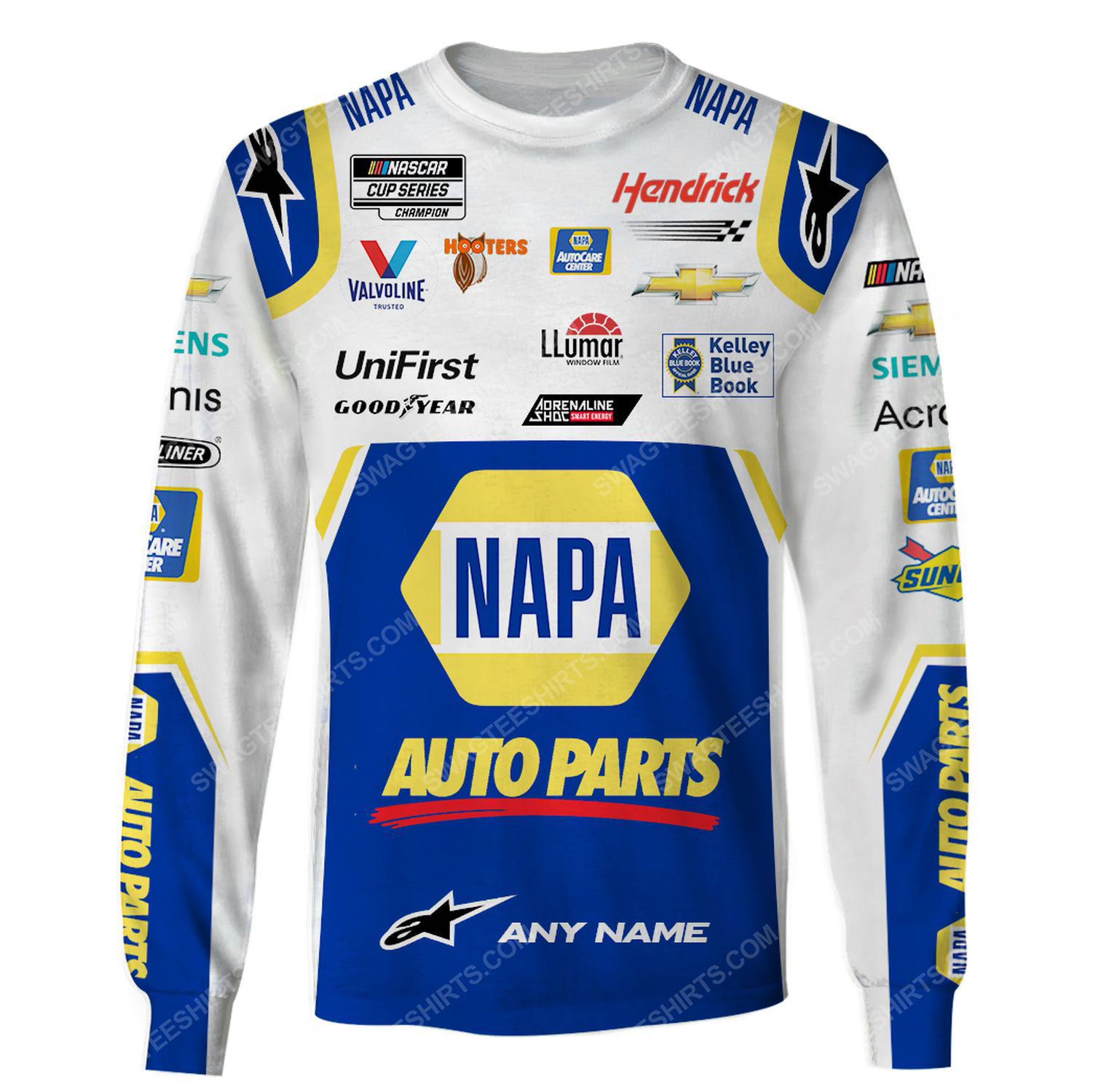 Custom napa auto parts racing team motorsport full printing sweatshirt