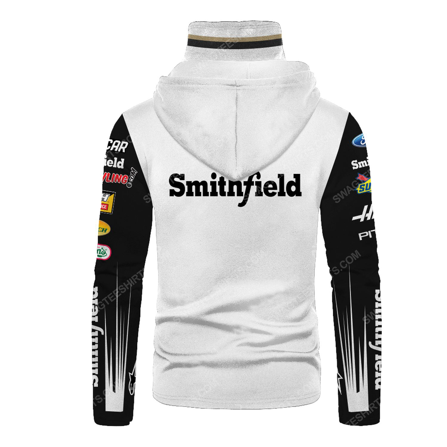 Custom smithfield foods racing team motorsport full printing hoodie mask - back