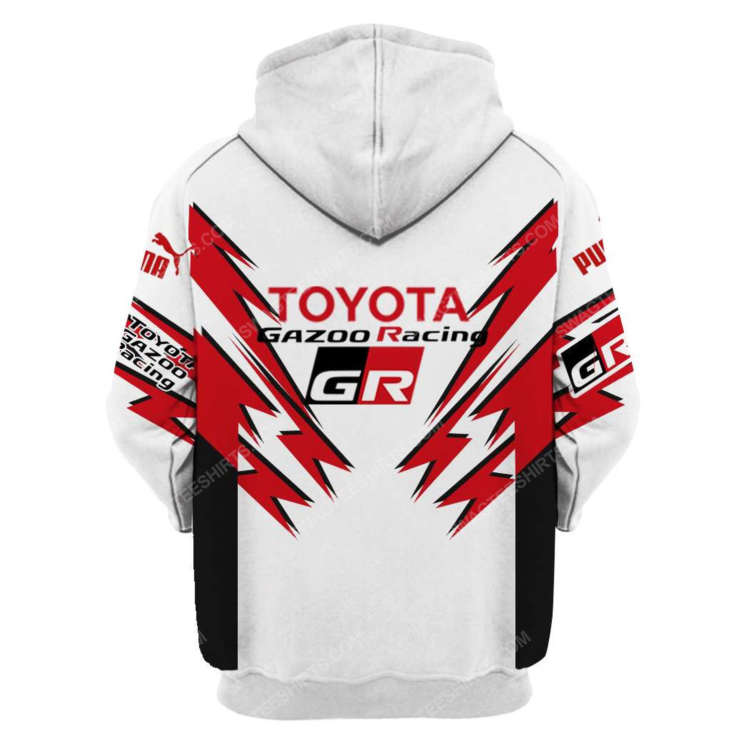 Custom toyota gazoo racing team motorsport full printing hoodie - back