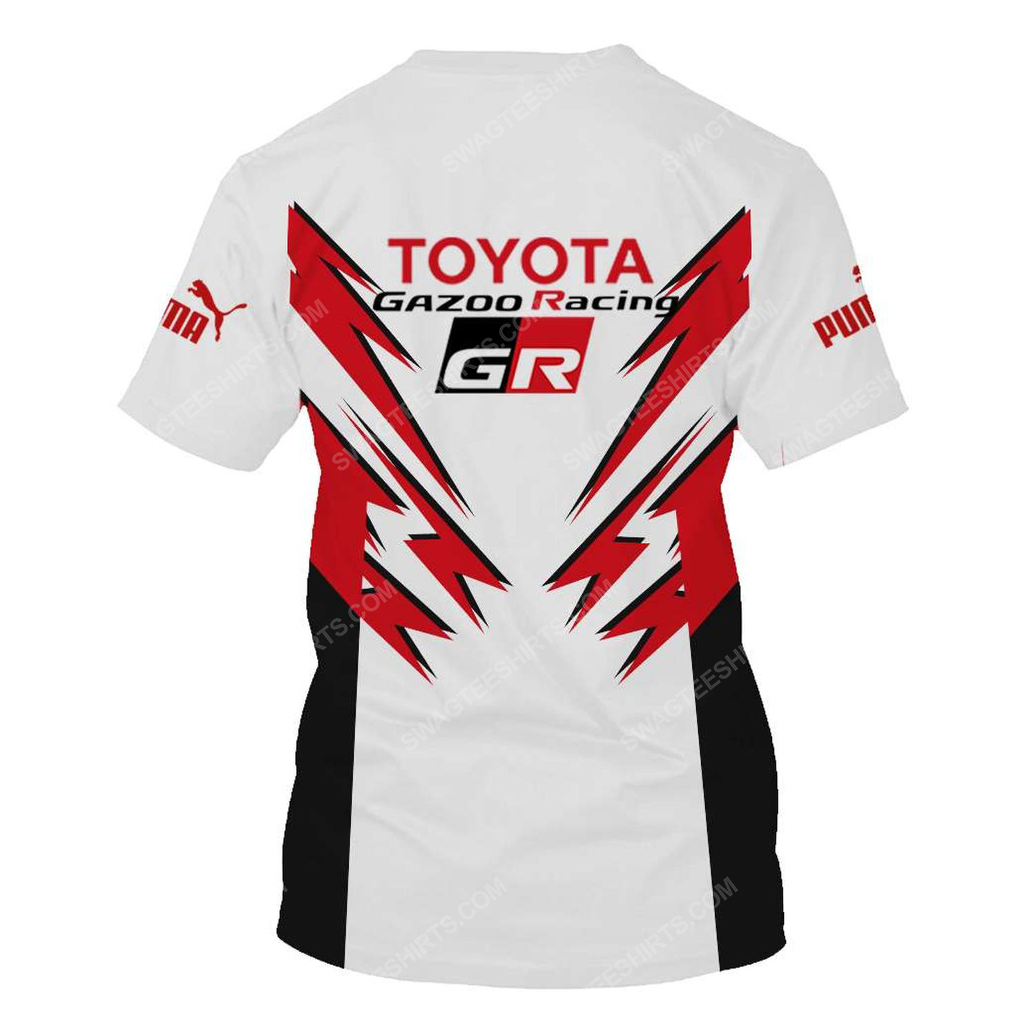 Custom toyota gazoo racing team motorsport full printing tshirt - back