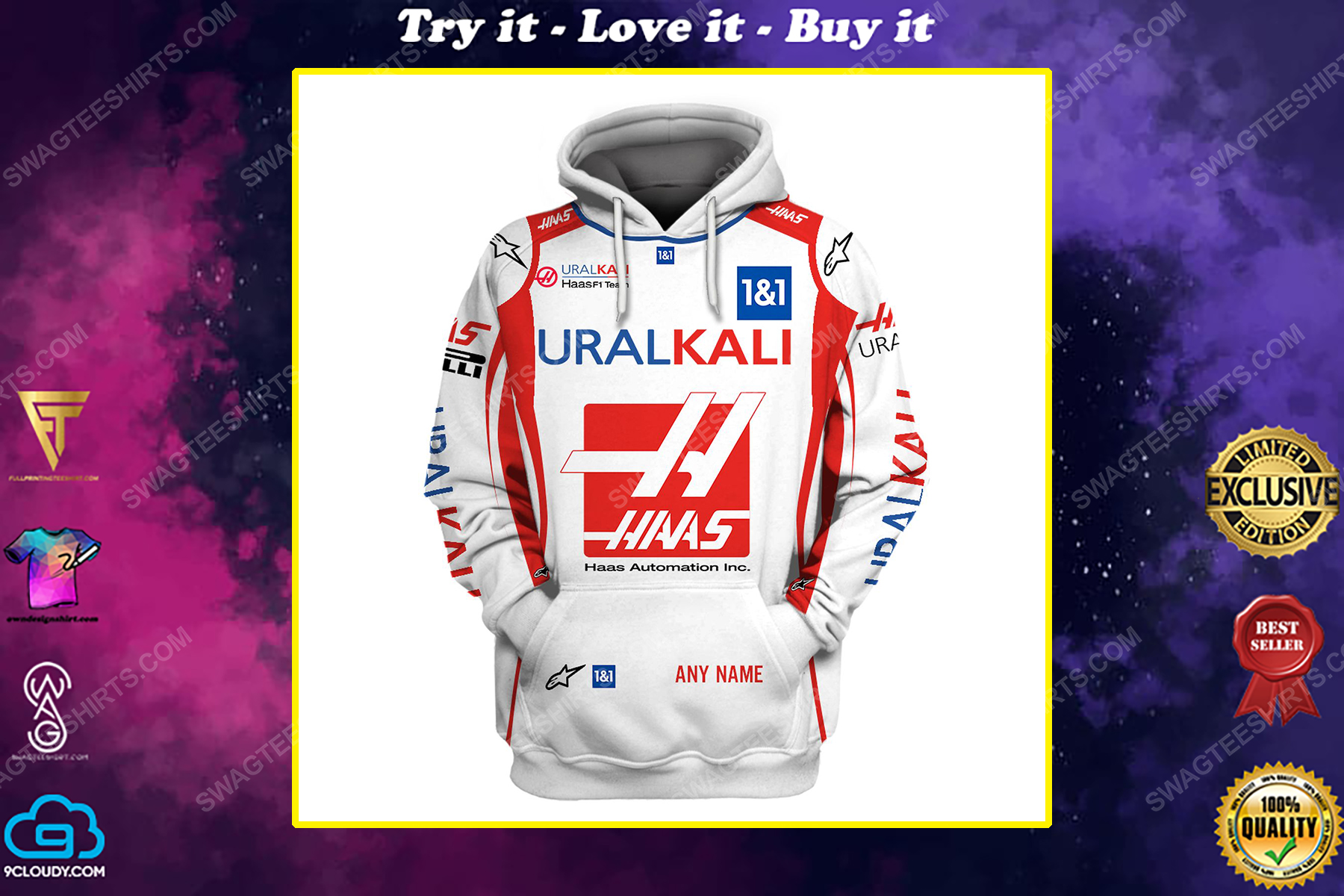 Custom uralkali racing team motorsport full printing shirt