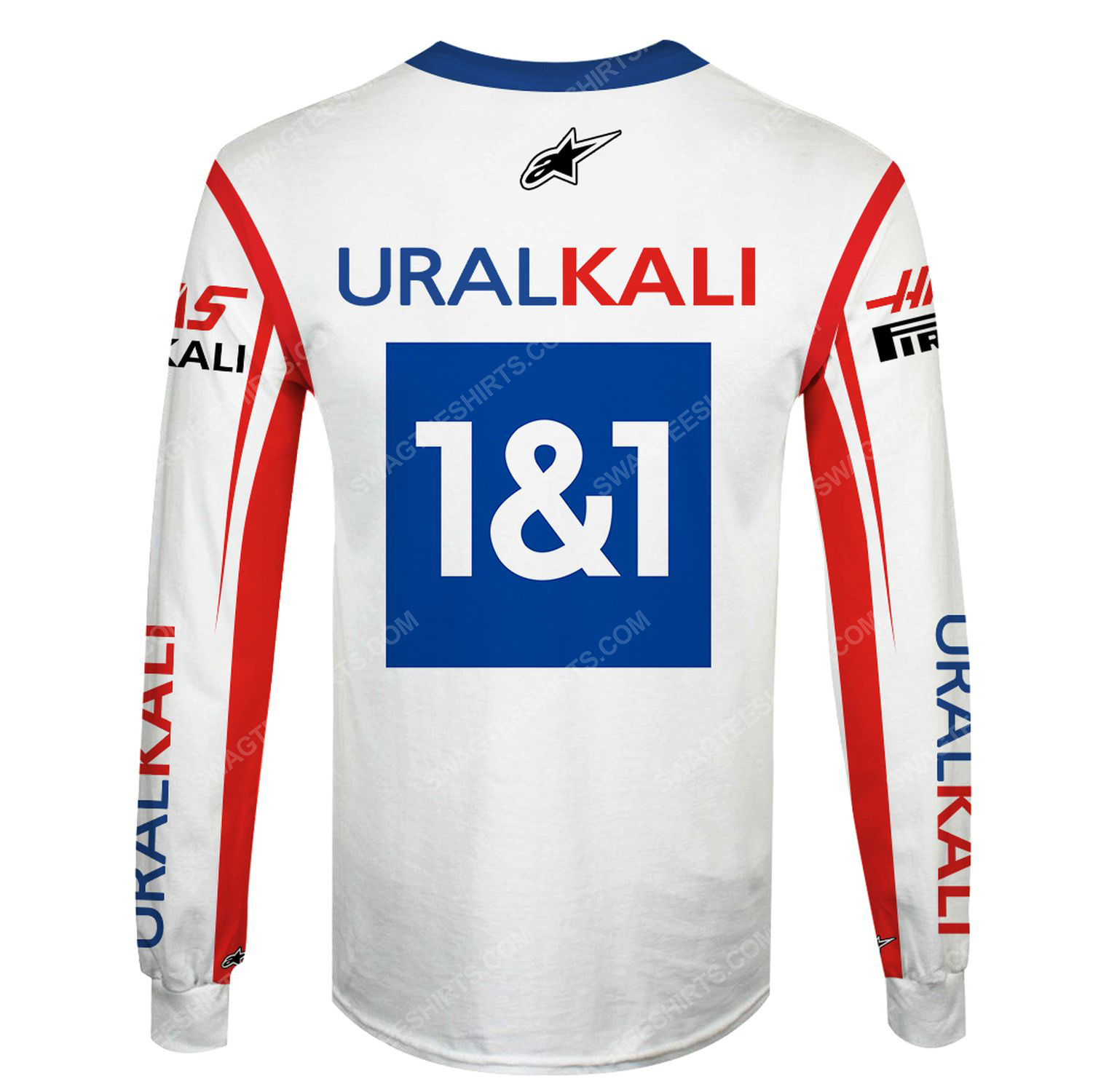 Custom uralkali racing team motorsport full printing sweatshirt - back