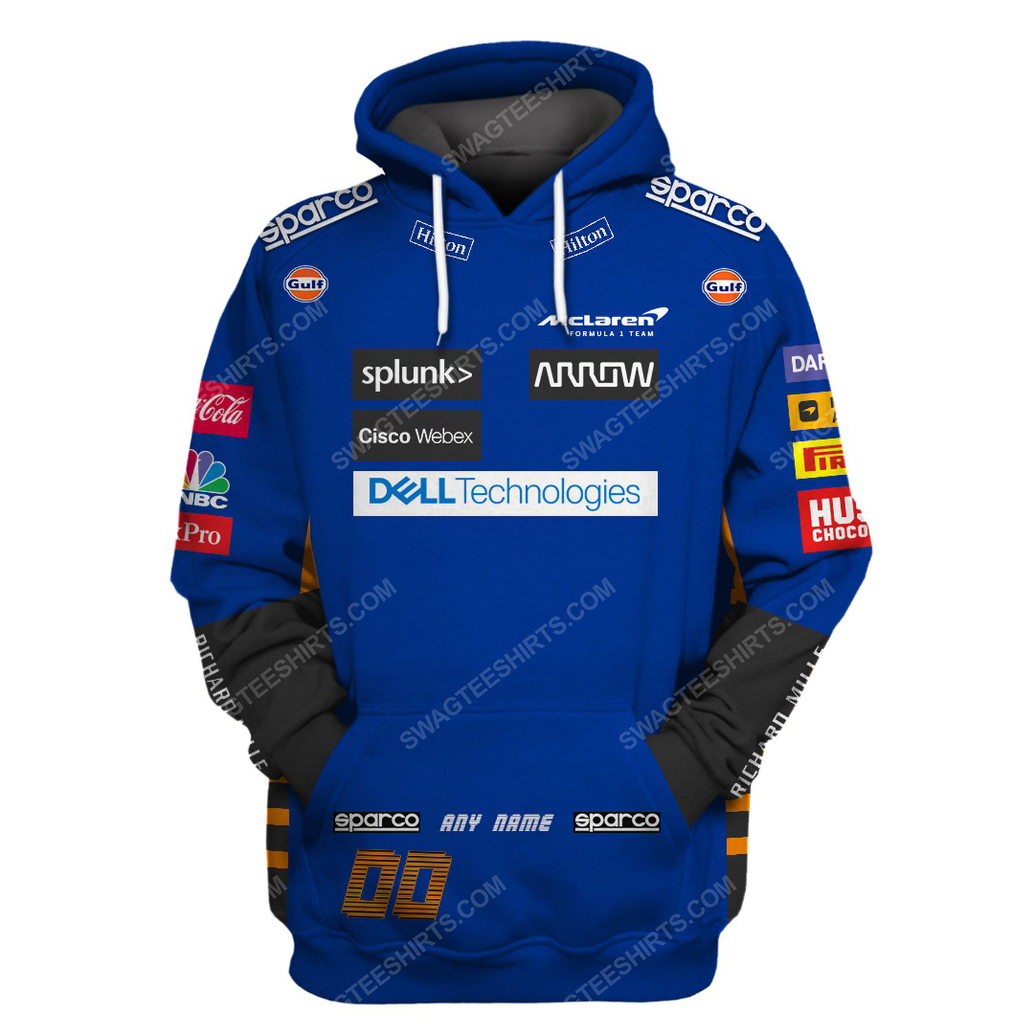 Dell technologies racing team motorsport full printing hoodie