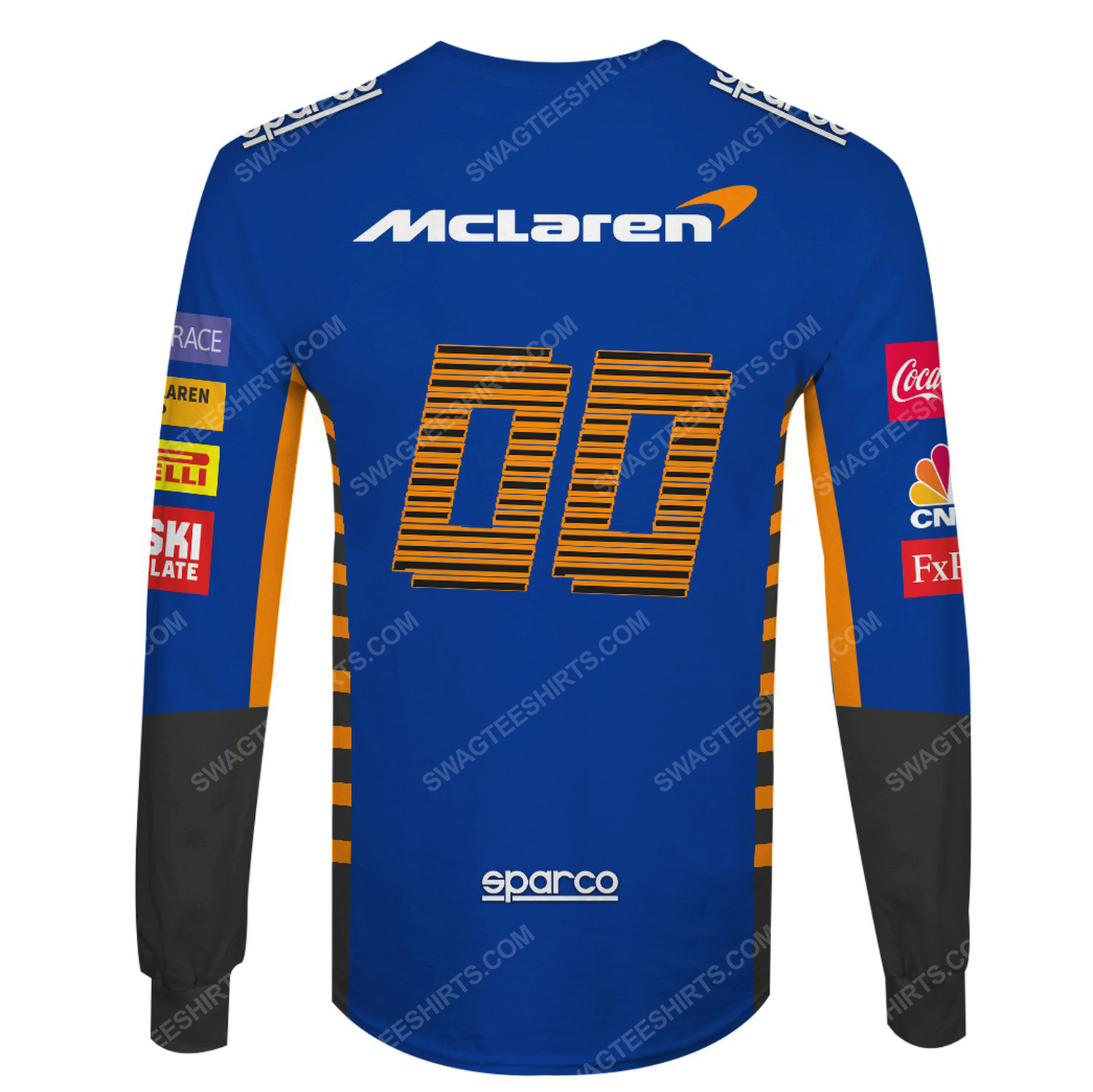 Dell technologies racing team motorsport full printing sweatshirt - back