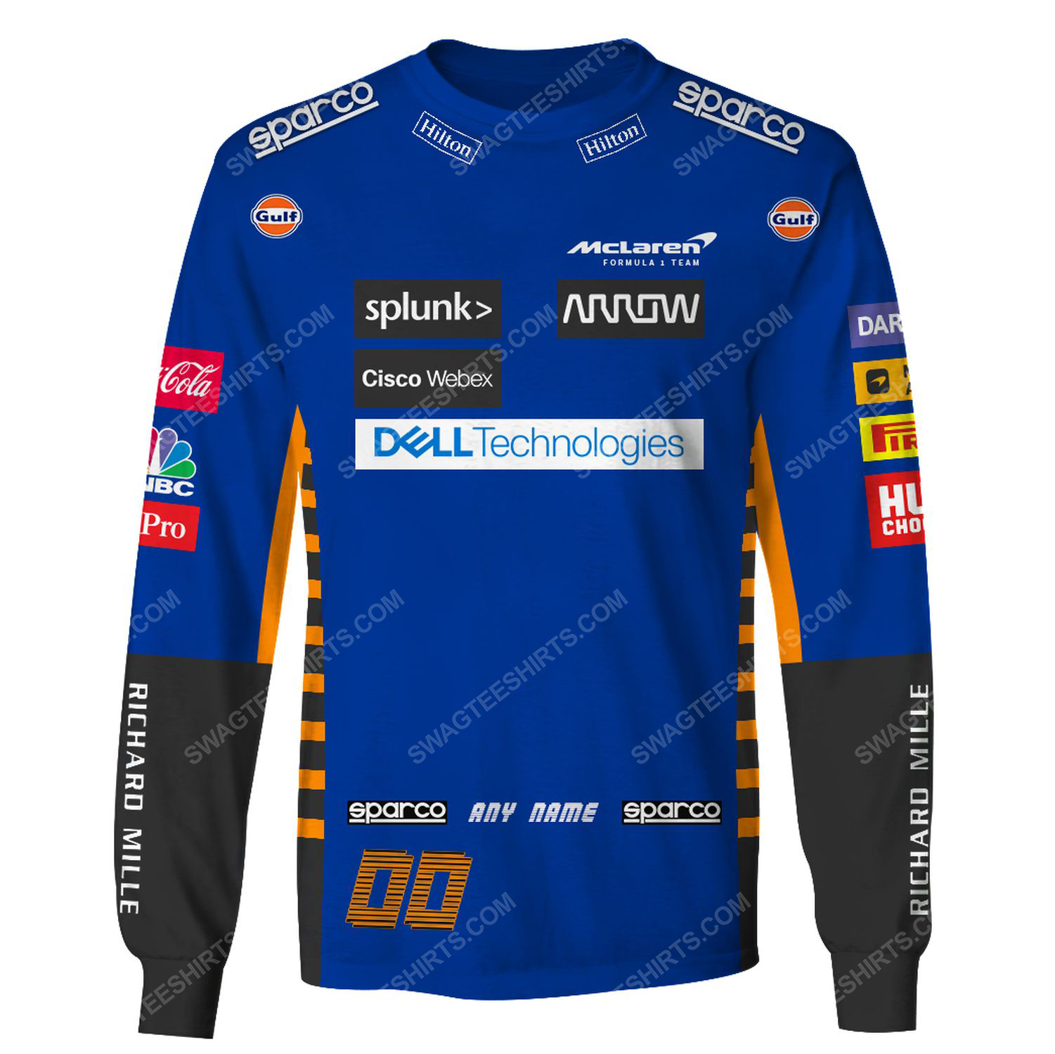 Dell technologies racing team motorsport full printing sweatshirt