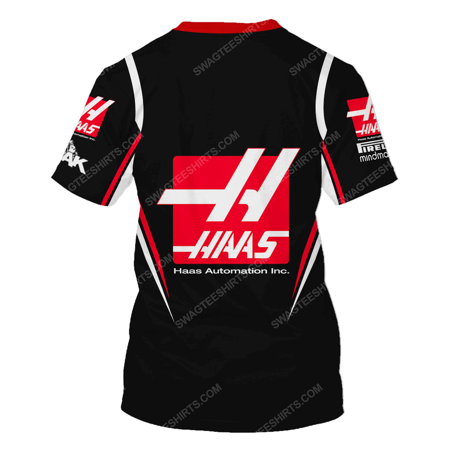 Haas automation inc racing team motorsport full printing tshirt - back