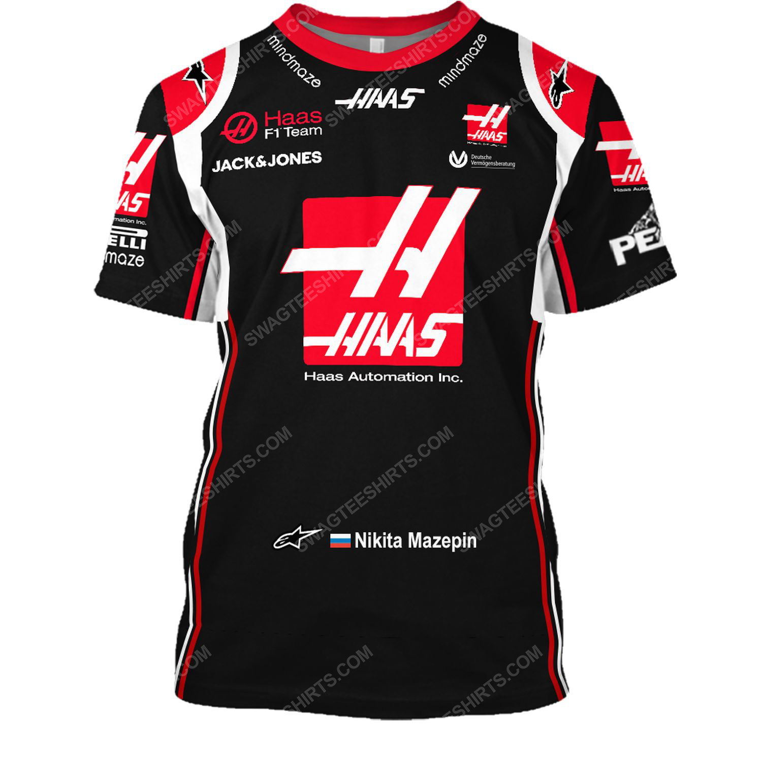 Haas automation inc racing team motorsport full printing tshirt