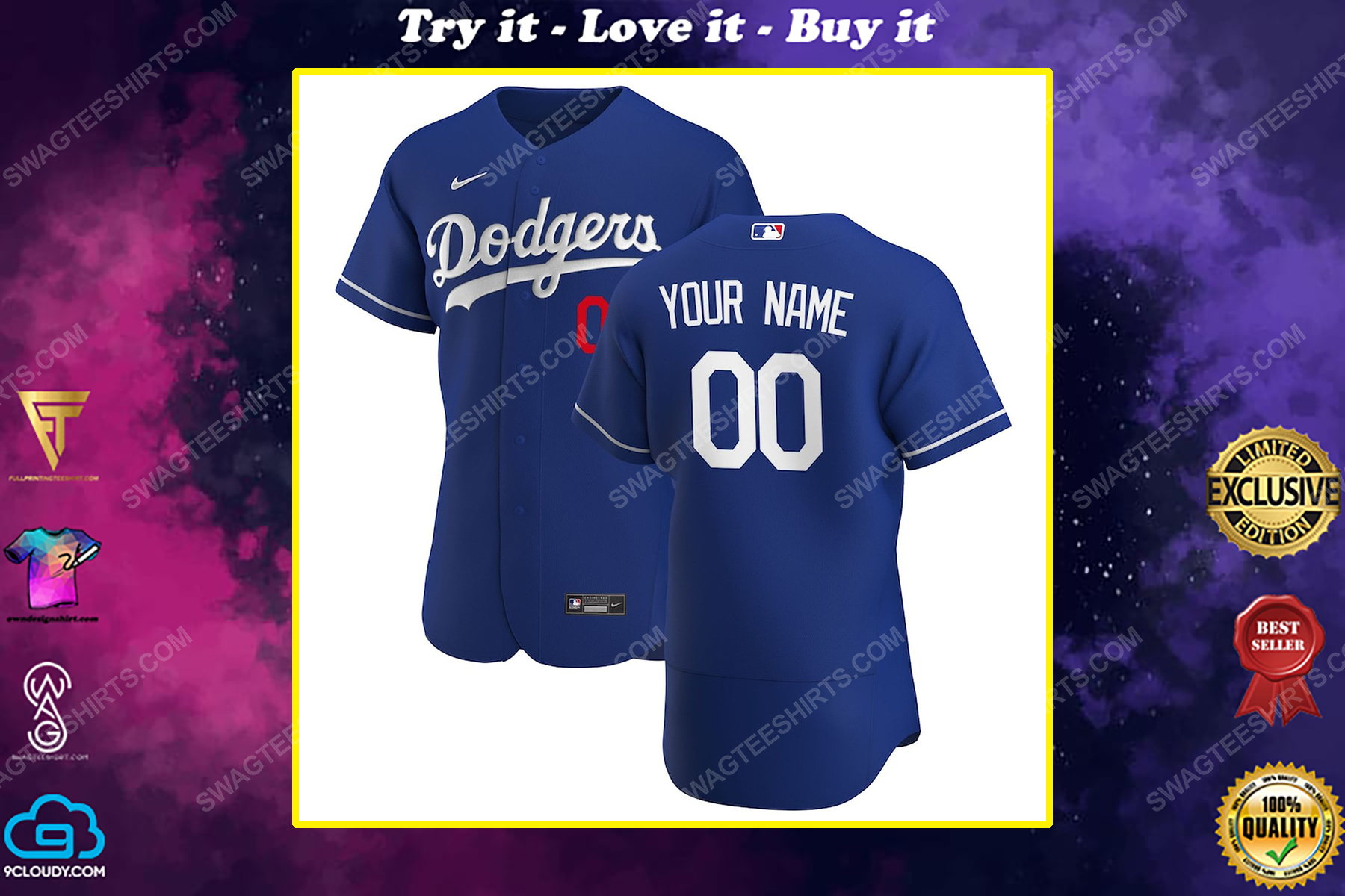 The best selling] Personalized mlb los angeles dodgers baseball jersey