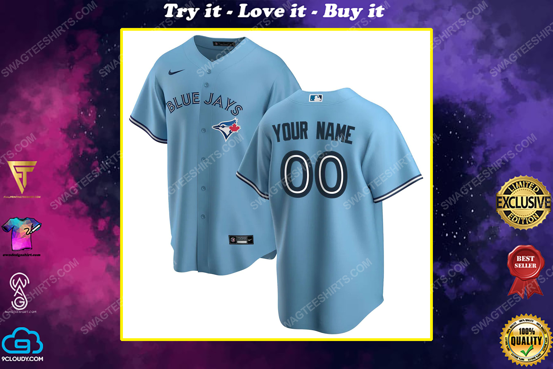 Personalized mlb toronto blue jays team baseball jersey