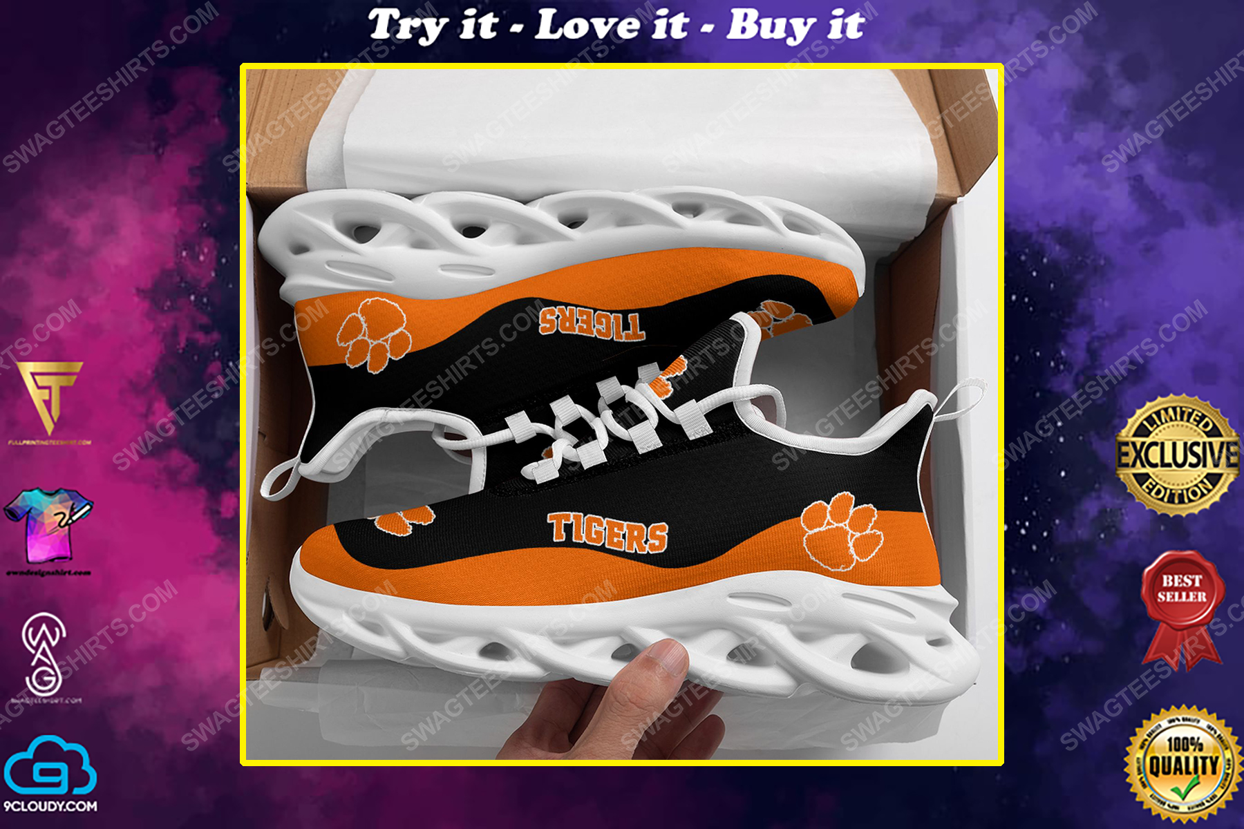 The clemson tigers football team max soul shoes