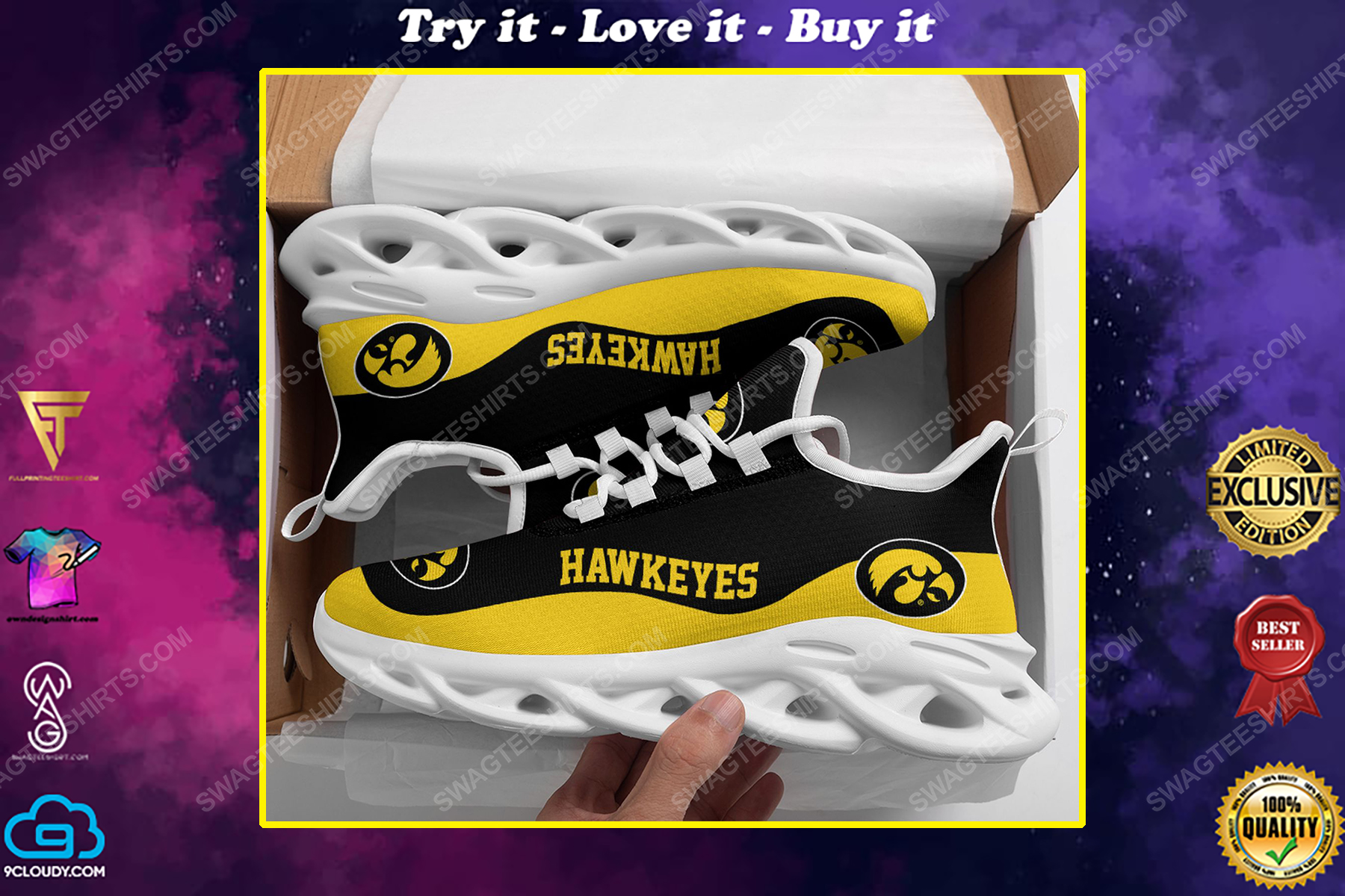 The iowa hawkeyes football team max soul shoes