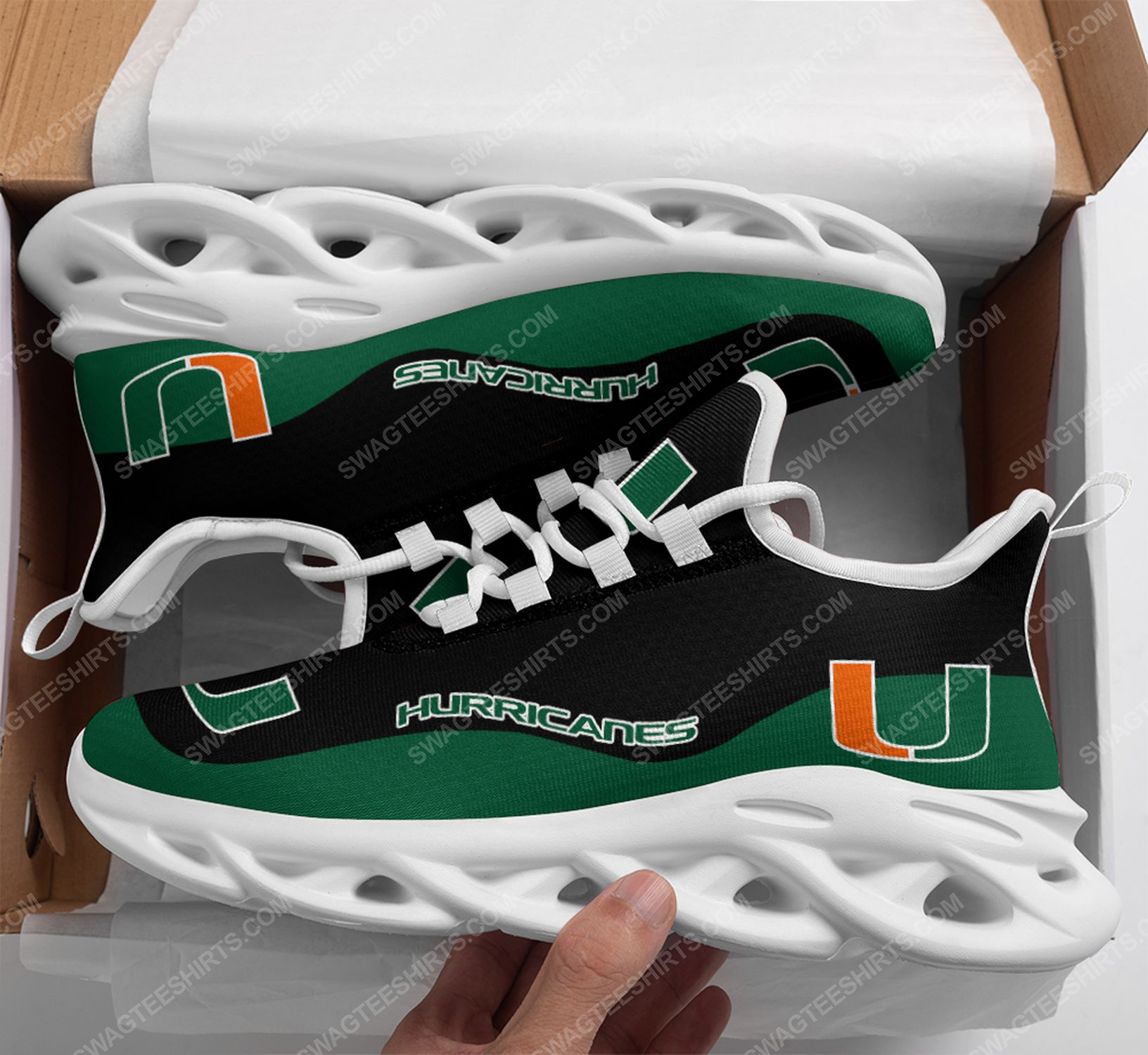 The miami hurricanes football team max soul shoes 1