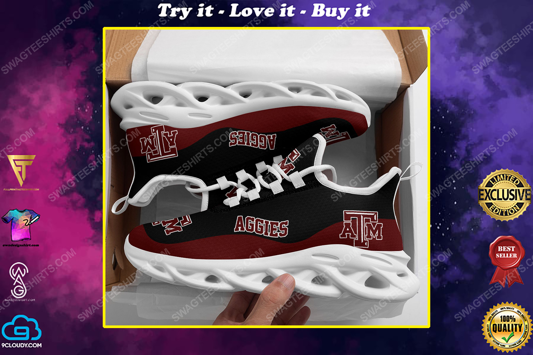 The texas a&m aggies football team max soul shoes