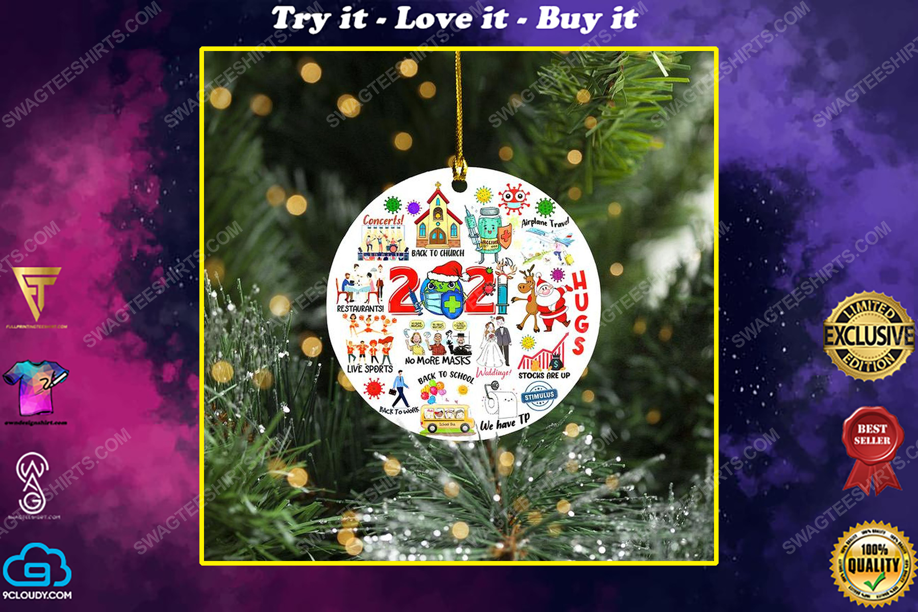 2021 back to school christmas time ornament