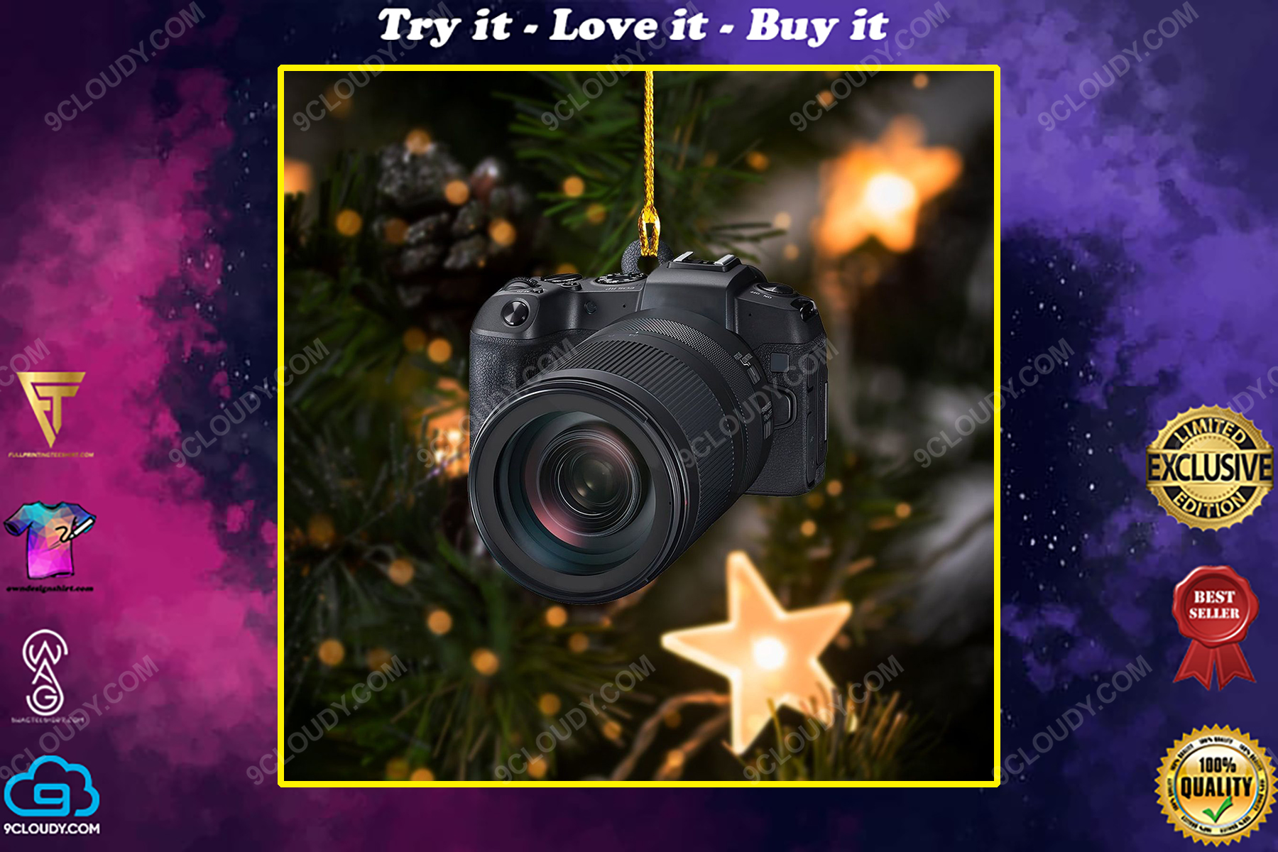 Camera lover christmas gift ornament