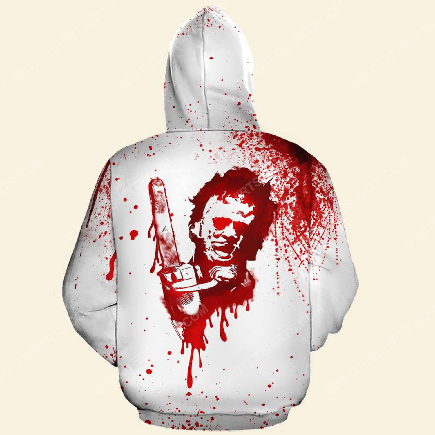 Halloween blood michael myers a real man will chase after you hoodie - back