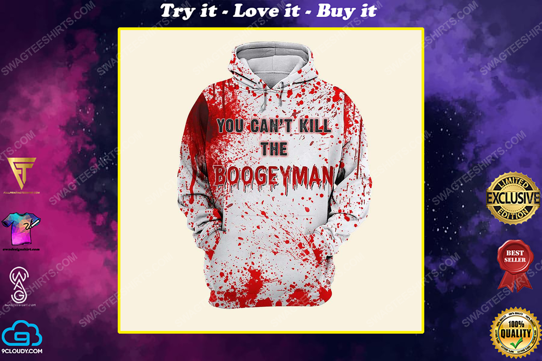 Halloween blood you can't kill the boogeyman shirt