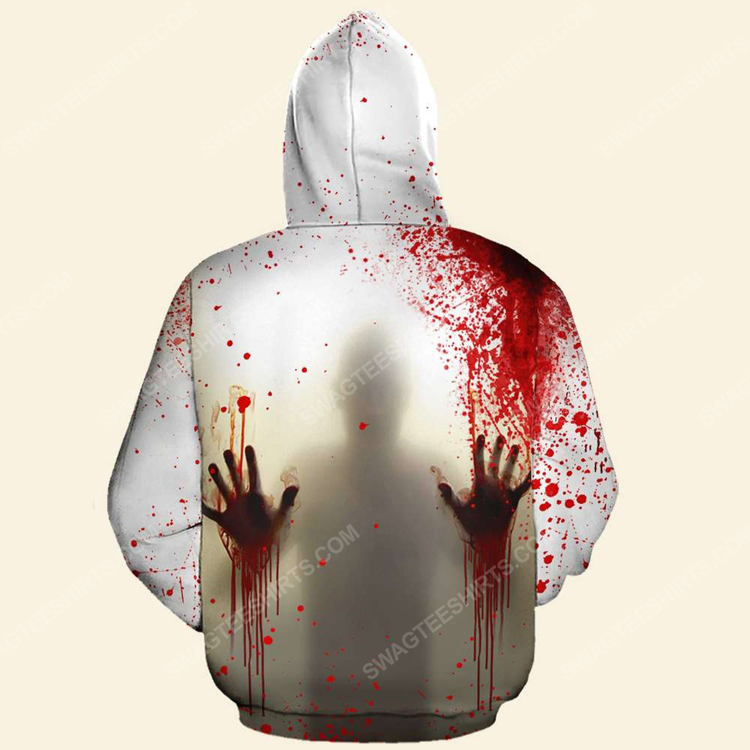 Halloween with blood crime this is my watching id hoodie - back