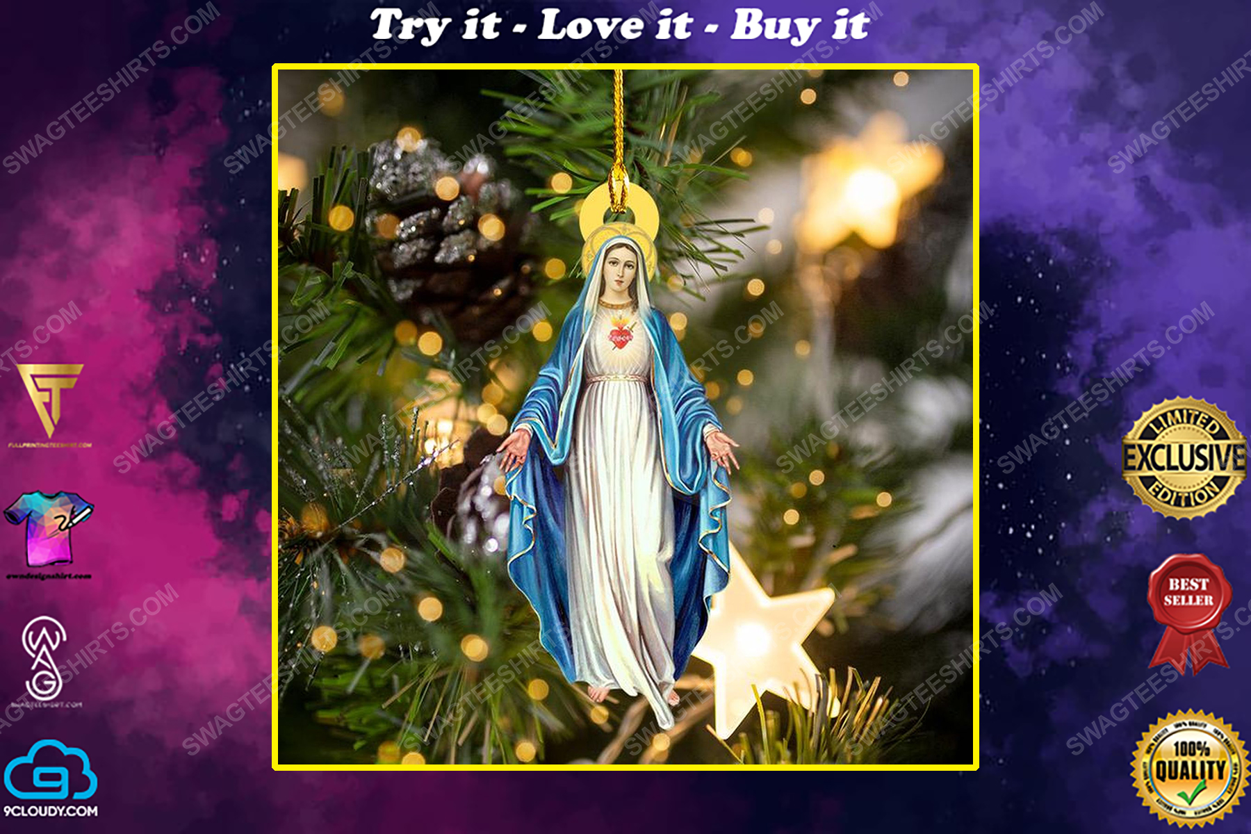 Mary mother of Jesus christmas gift ornament