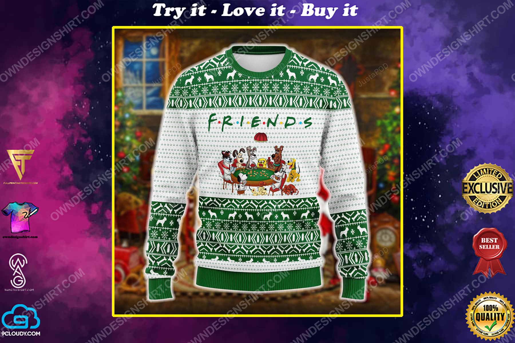Christmas friends tv show ugly christmas sweater