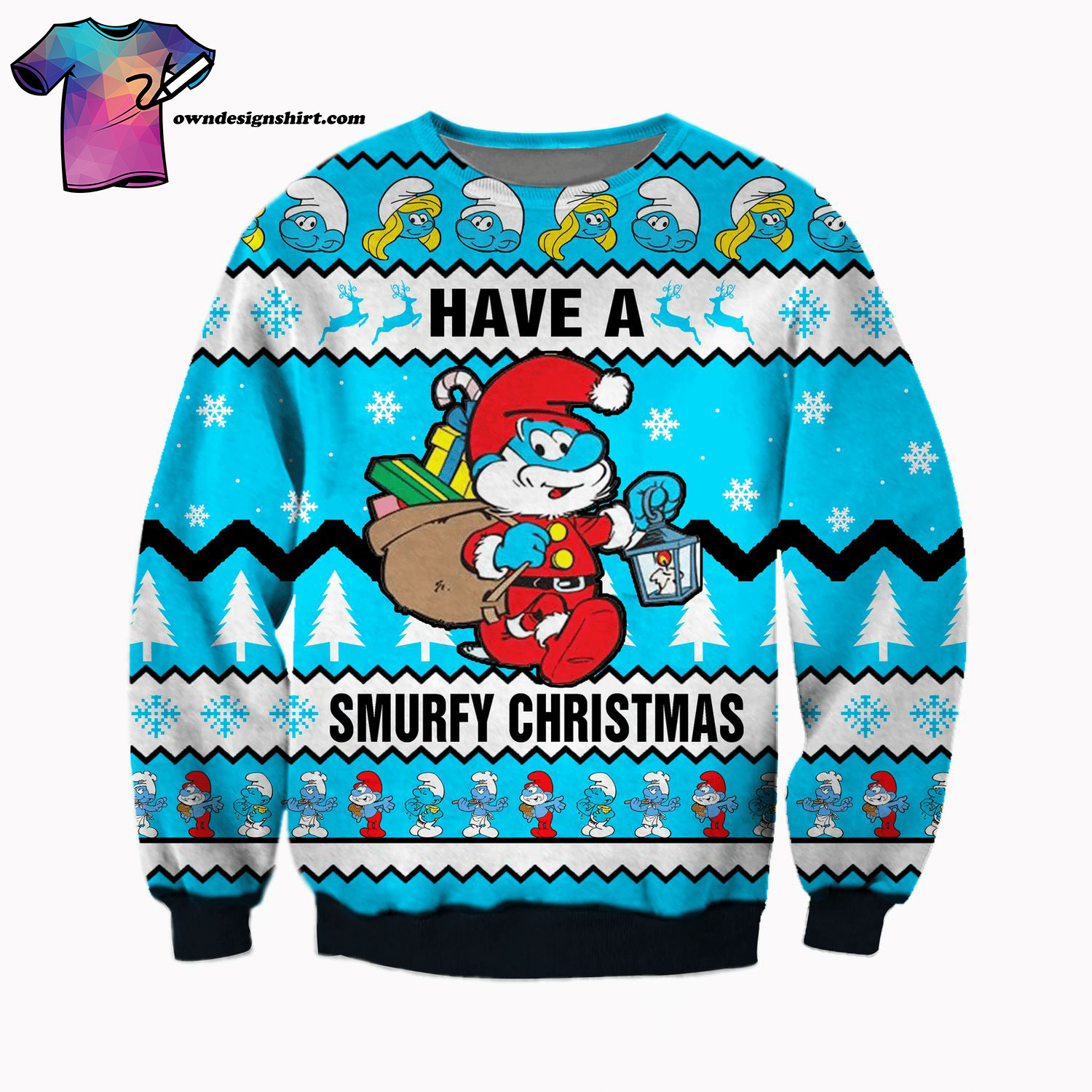 Have a Smurfy Christmas Ugly Christmas Sweater