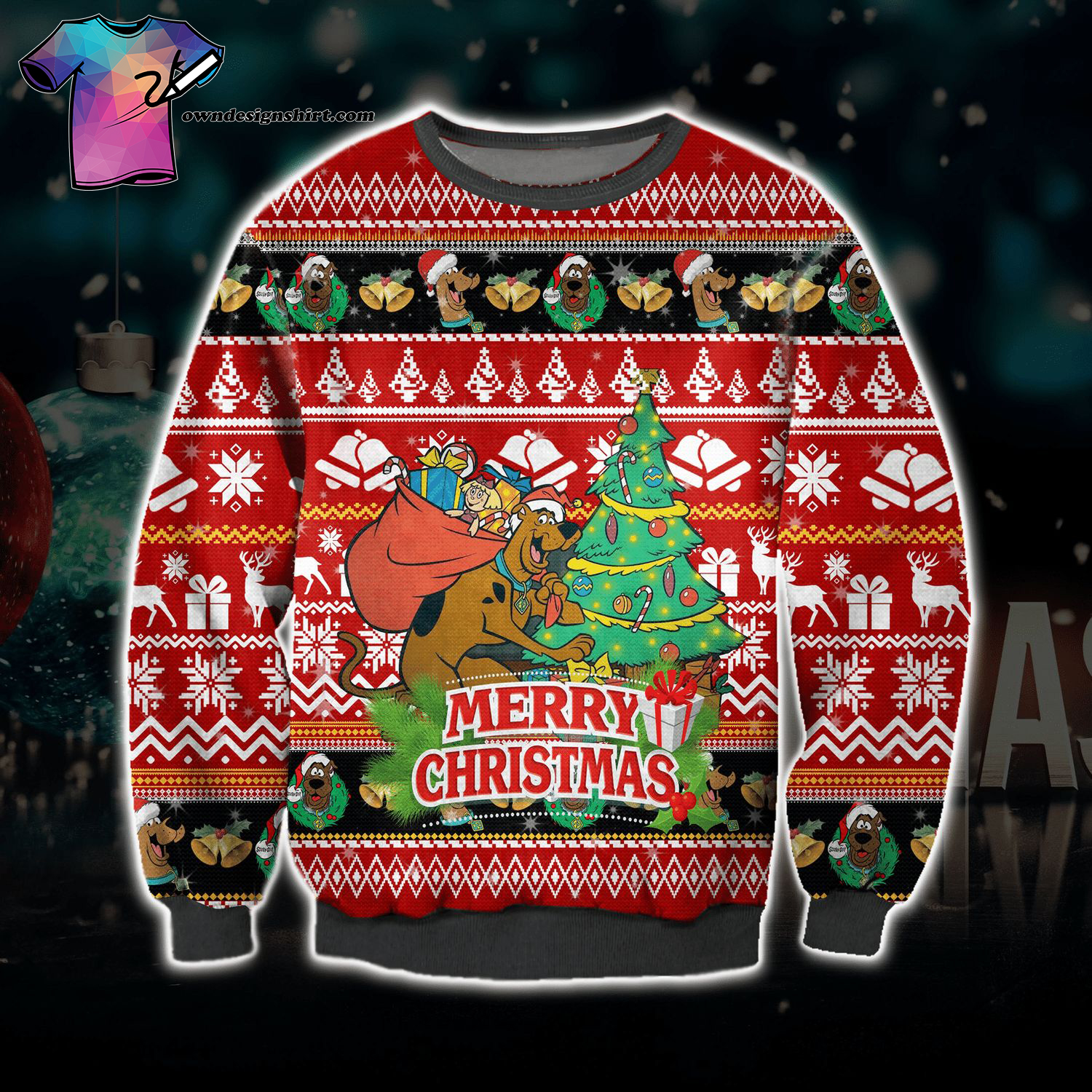 Merry Christmas Scooby-Doo Ugly Christmas Sweater