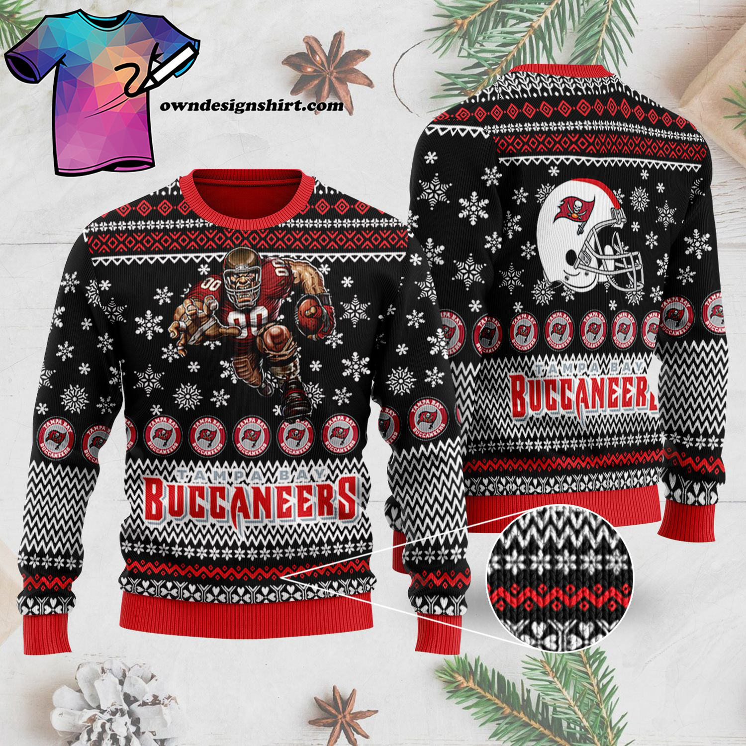 National Football League Tampa Bay Buccaneers Full Print Ugly Christmas Sweater