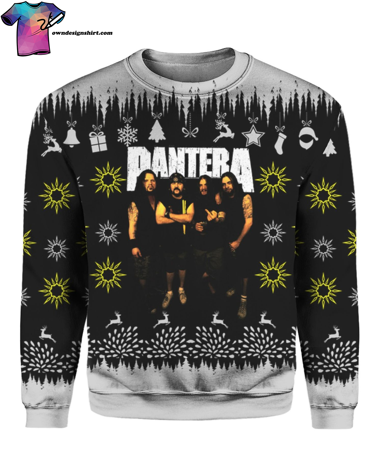 Pantera Band Full Print Ugly Christmas Sweater 1