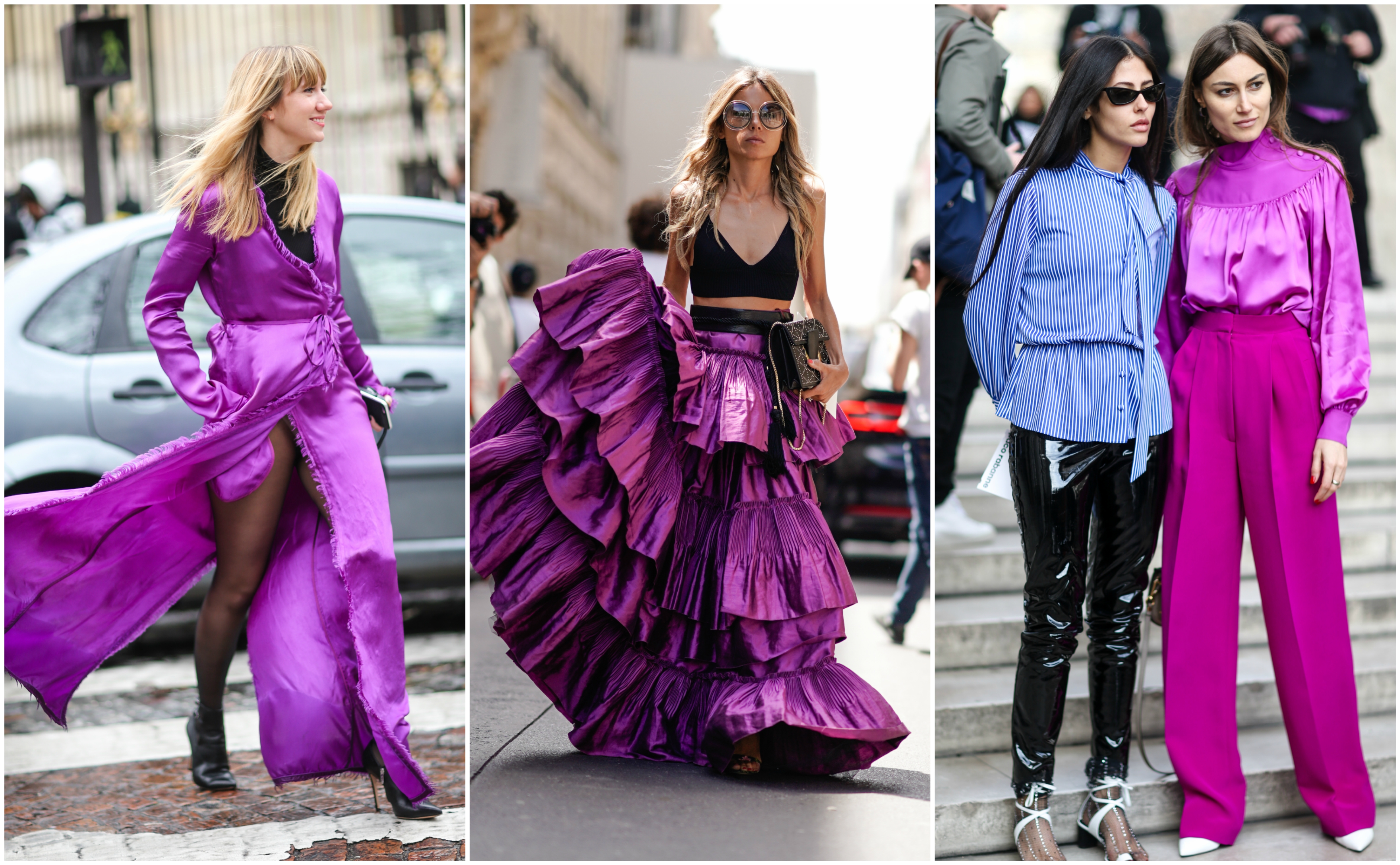 Purple color continues to dominate the playground of women's fashion in the fall-winter 2020 season