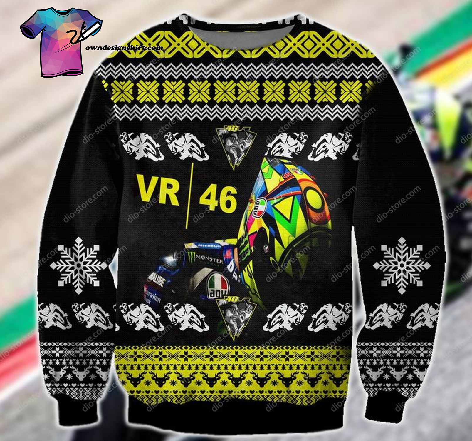 Sky Racing Team VR46 Ugly Christmas Sweater