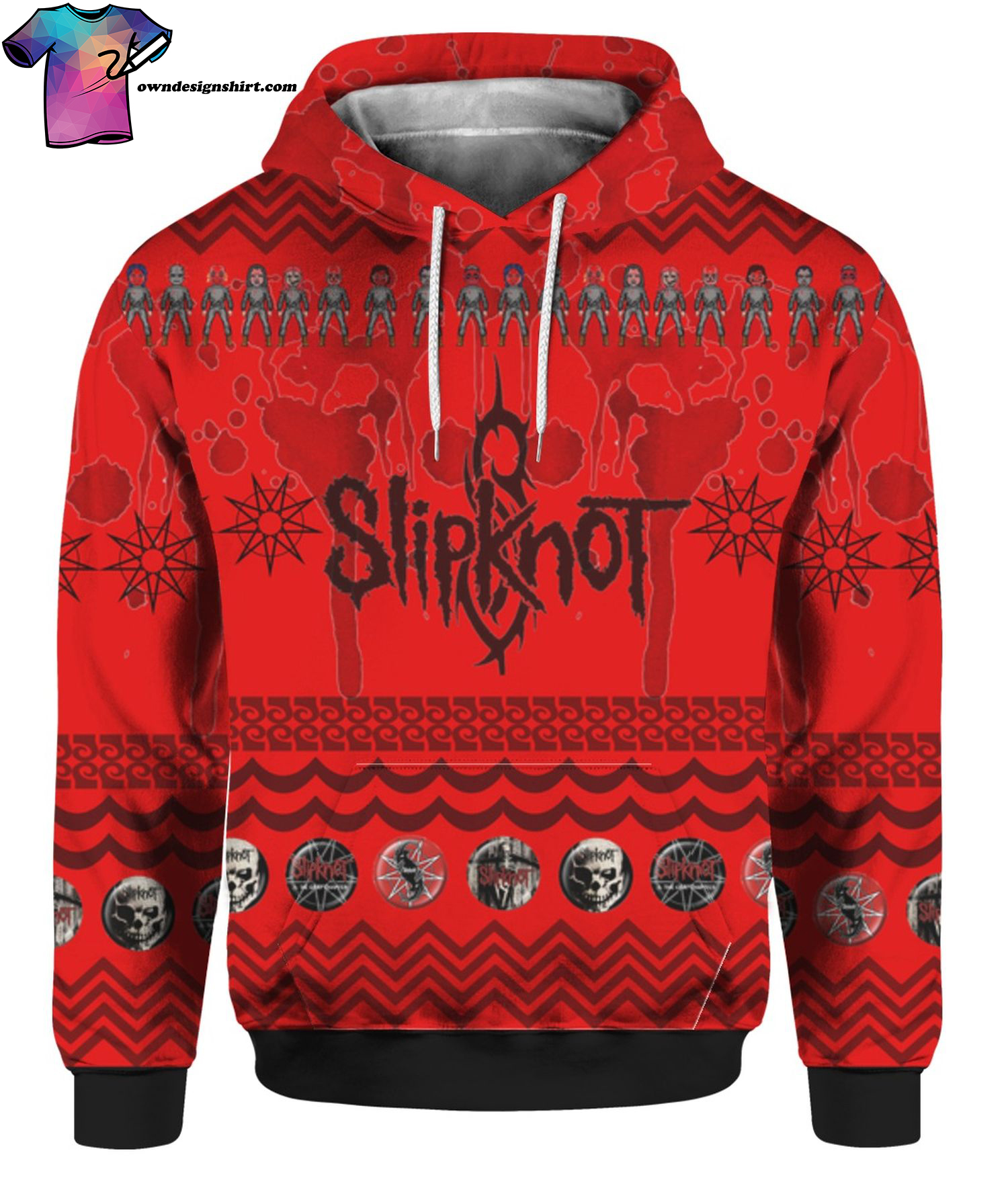 Slipknot Band Full Print Ugly Christmas Sweater