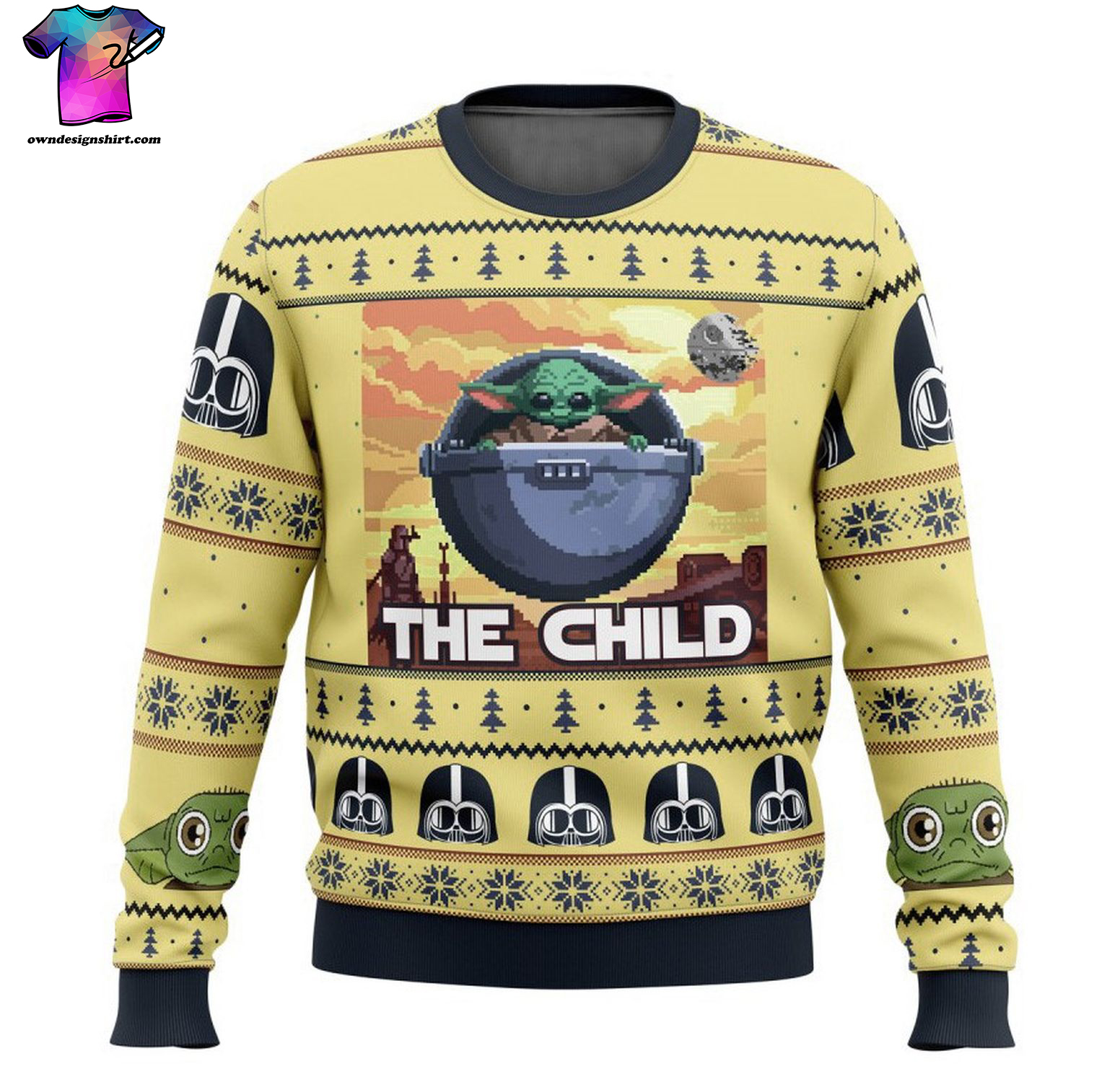 Star wars the mandalorian the child baby yoda ugly christmas sweater