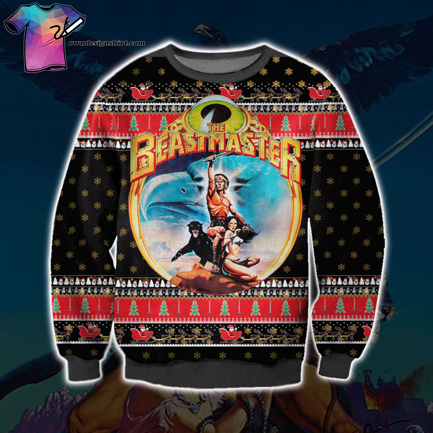 The Beastmaster All Over Printed Ugly Christmas Sweater