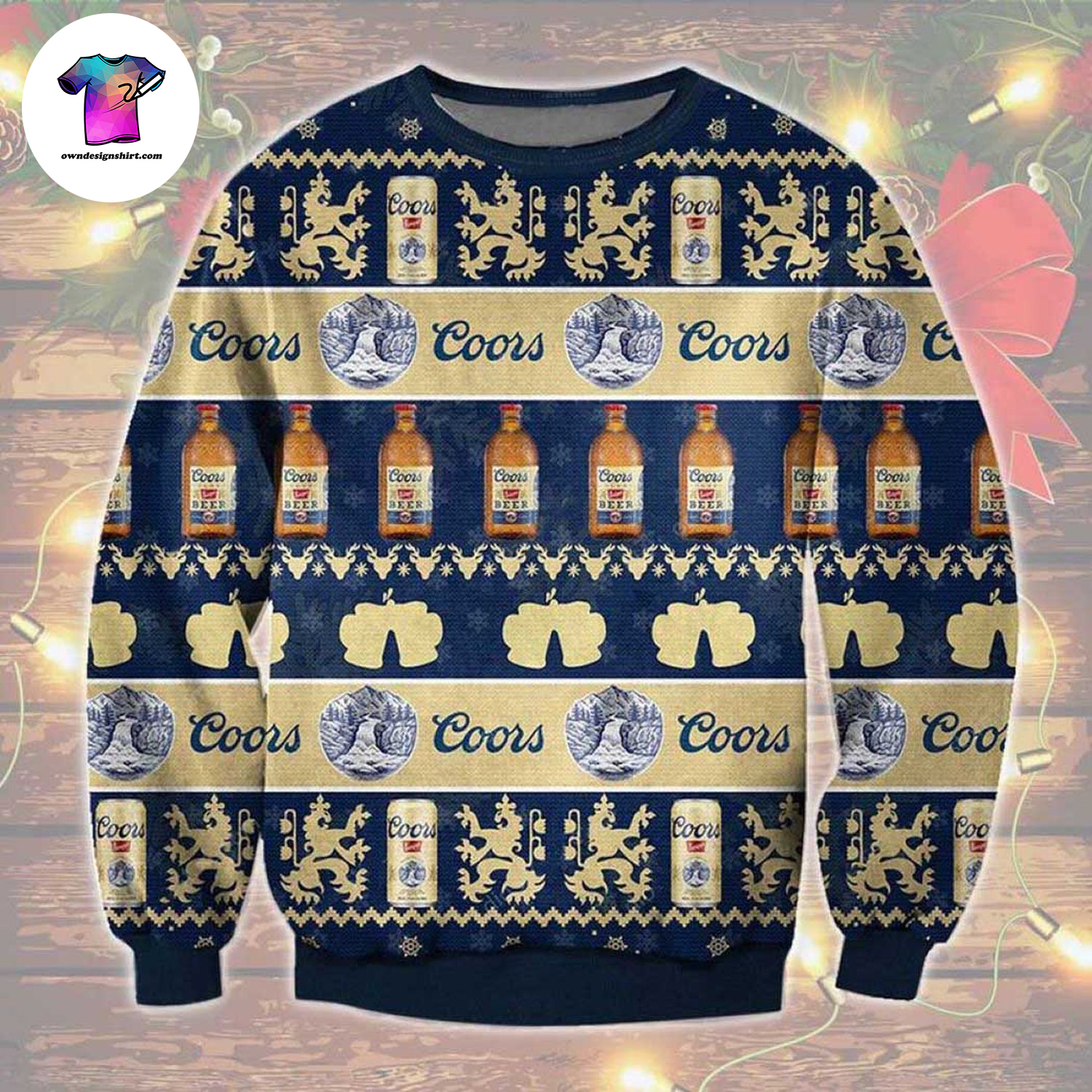 The coors banquet beer ugly christmas sweater