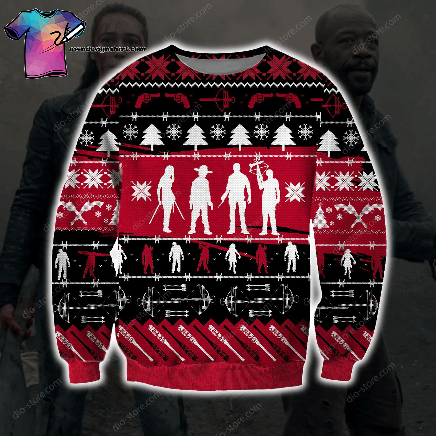 Tv Show The Walking Dead Ugly Christmas Sweater