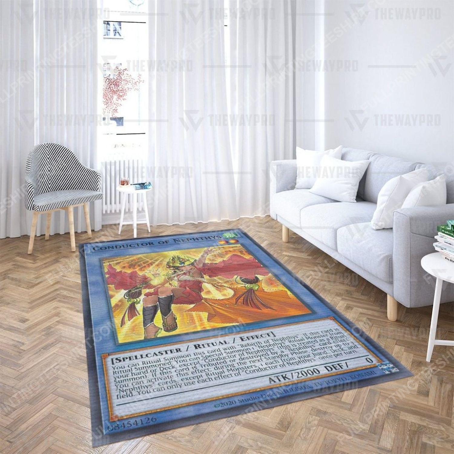 Yu-gi-oh conductor of nephthys all over print rug