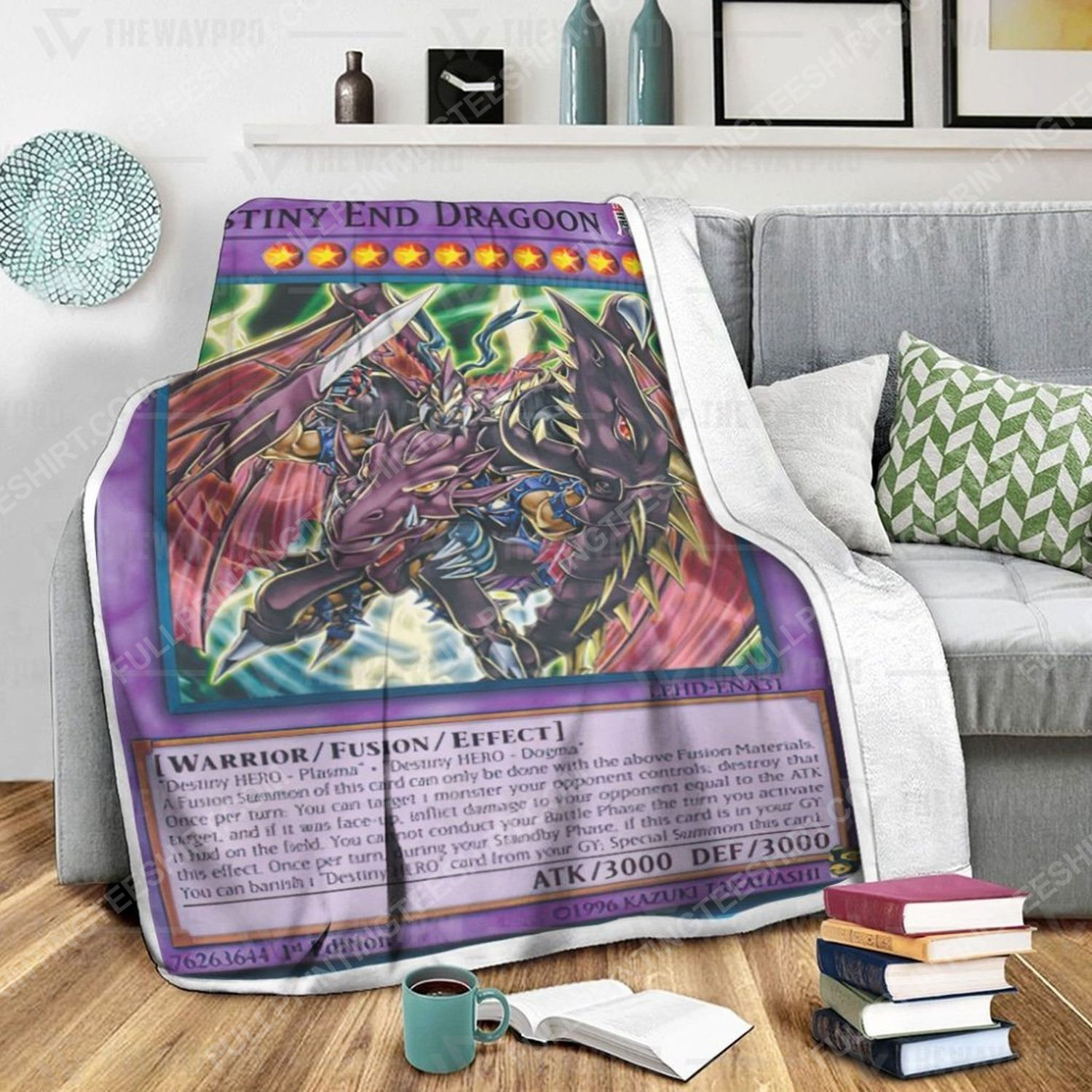 Yu-gi-oh destiny end dragoon full print soft blanket
