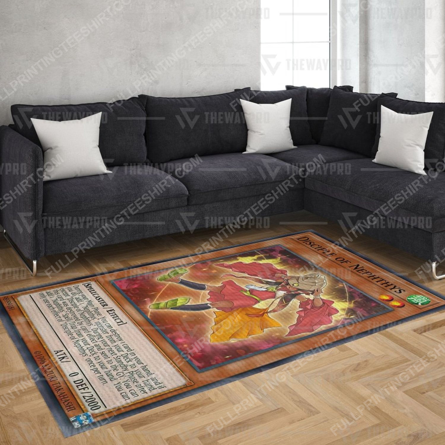 Yu-gi-oh disciple of nephthys all over print rug