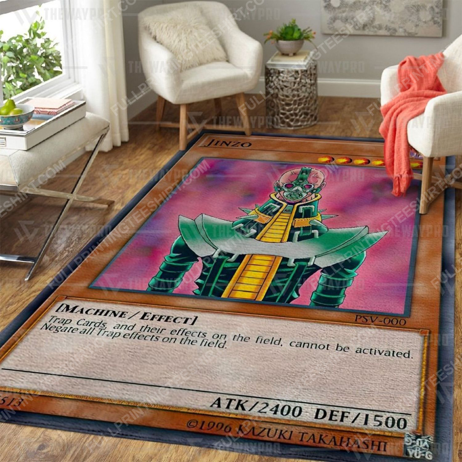 Yu-gi-oh jinzo all over print rug