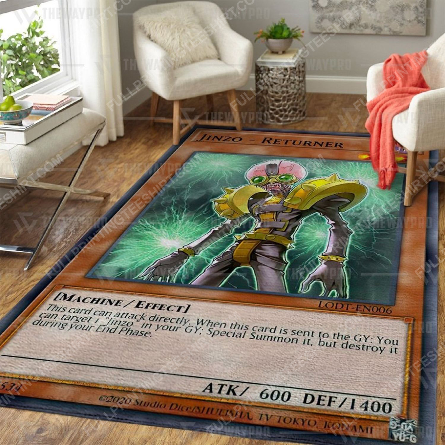 Yu-gi-oh jinzo returner all over print rug