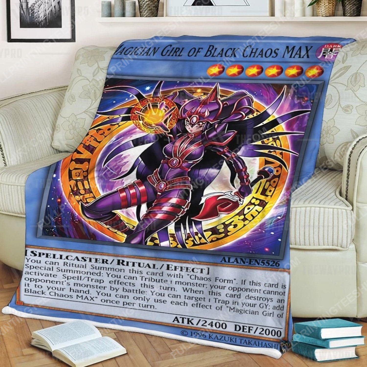 Yu-gi-oh magician girl of black chaos max full print soft blanket