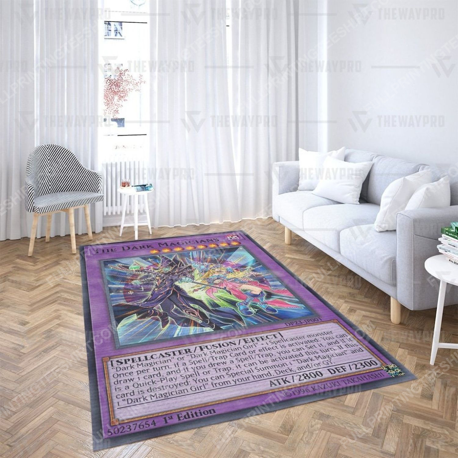 Yu-gi-oh the dark magicians all over print rug