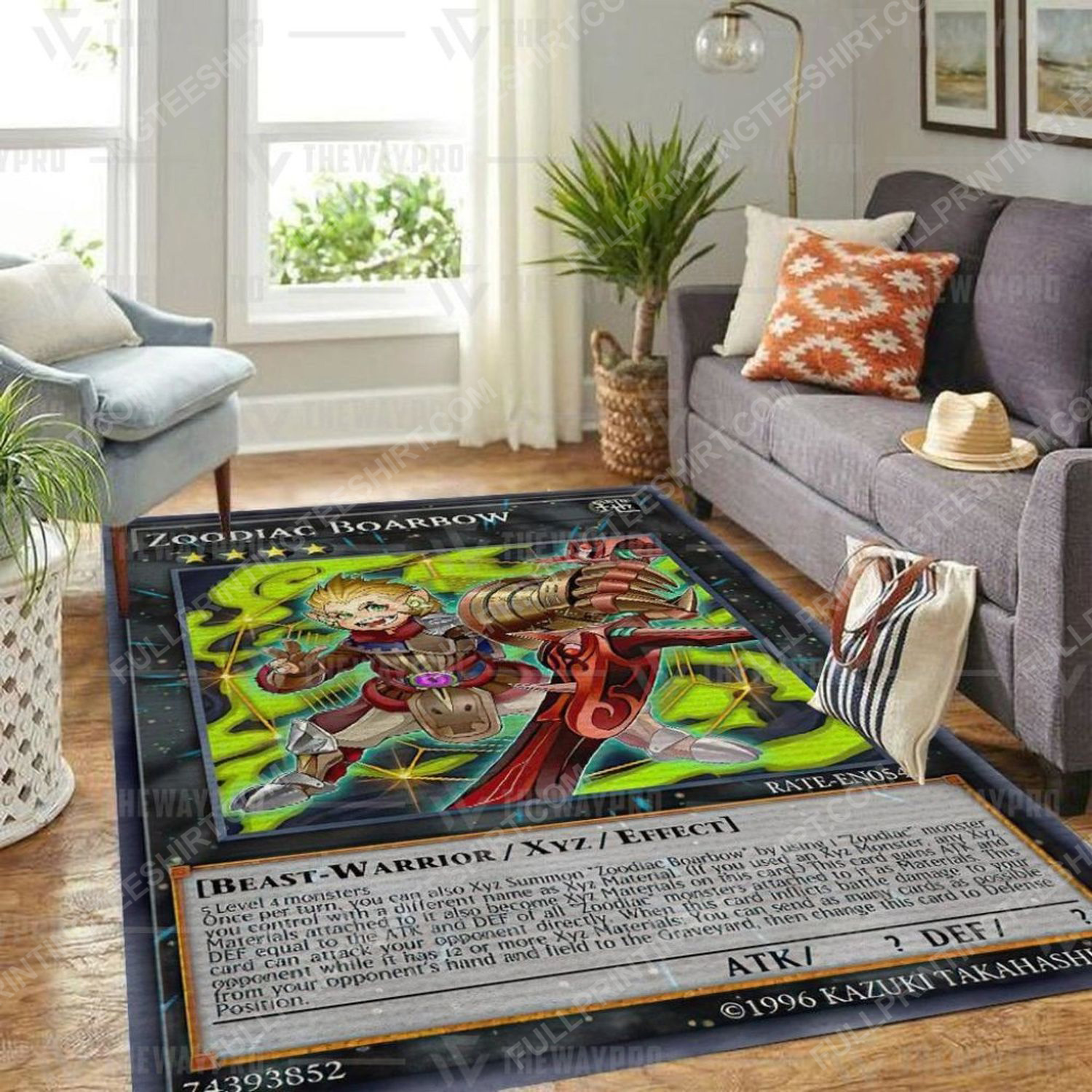 Yu-gi-oh zoodiac boarbow all over print rug