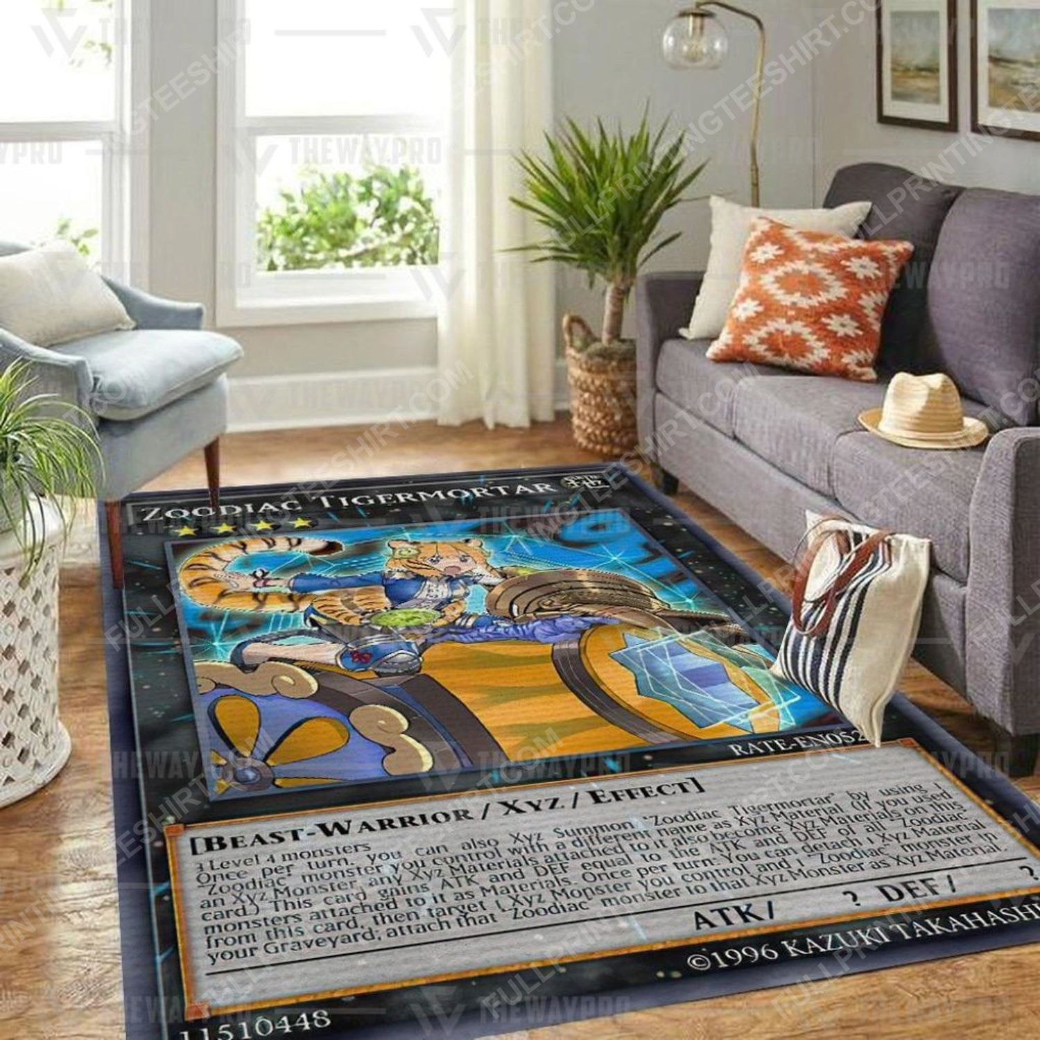 Yu-gi-oh zoodiac tigermortar all over print rug