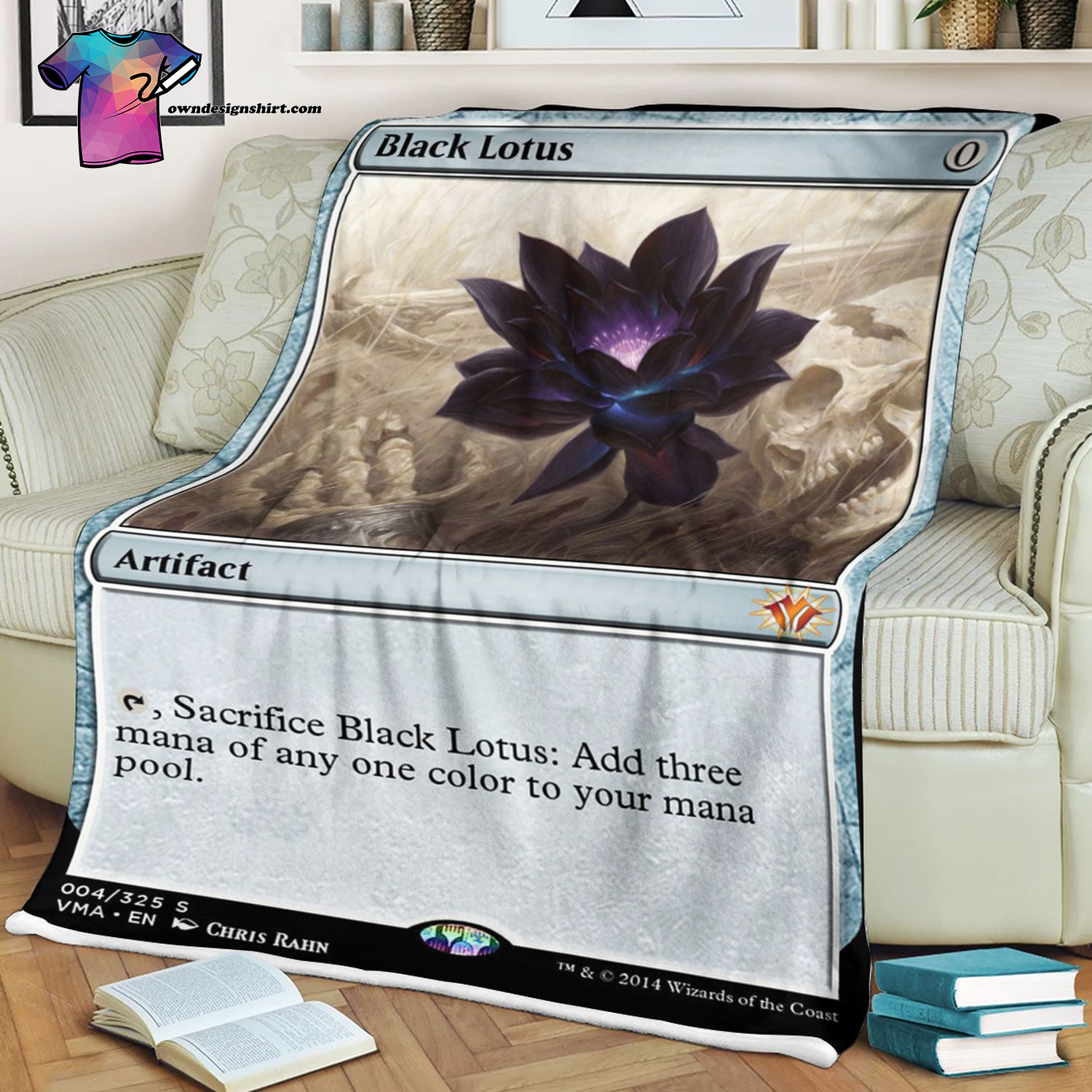 Black Lotus Game Magic The Gathering Blanket
