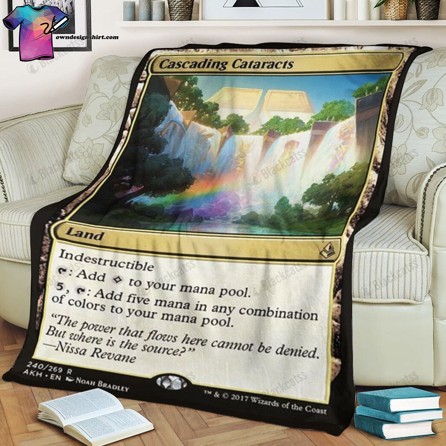 Game Magic The Gathering Cascading Cataracts Full Print Soft Blanket