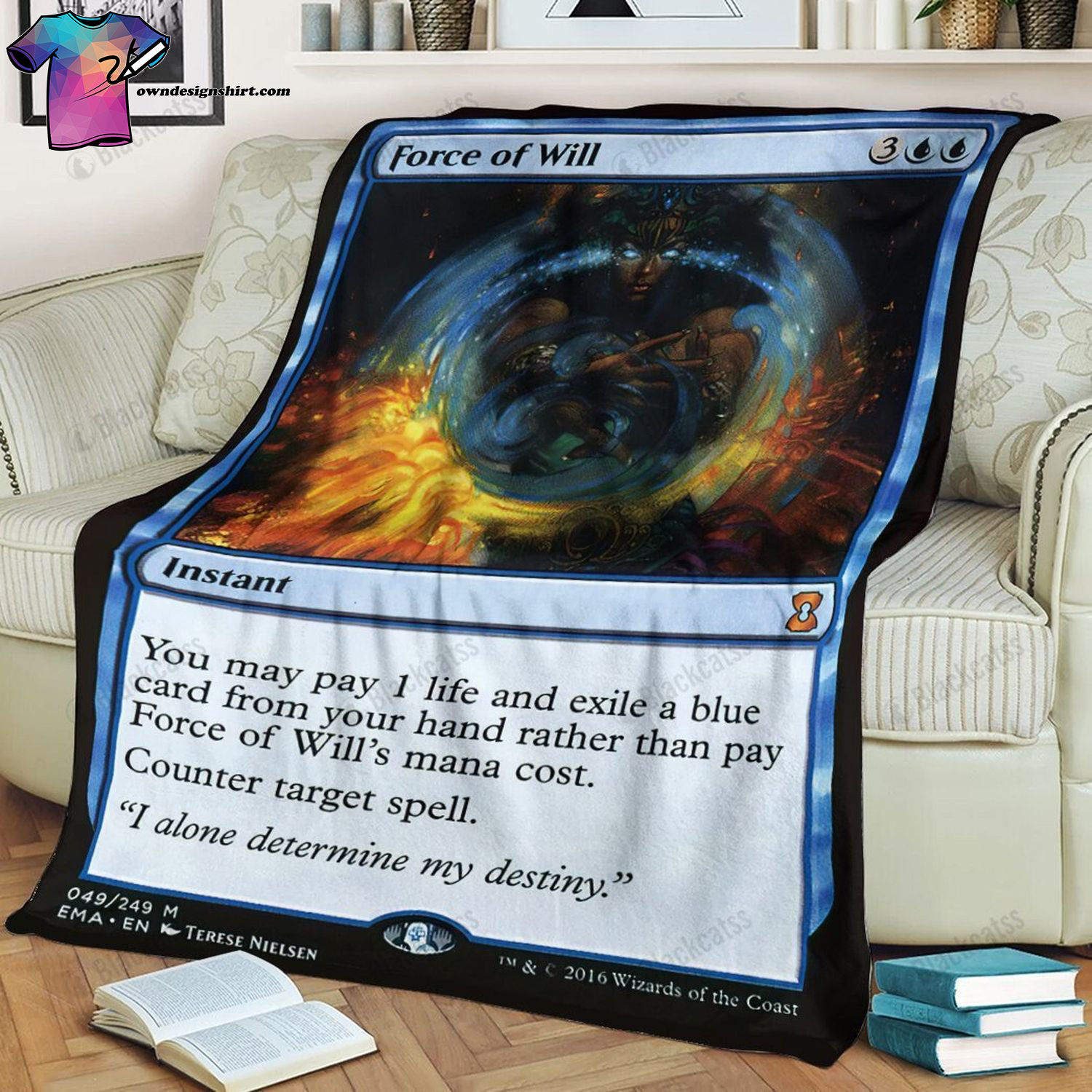 Game Magic The Gathering Force of Will Full Print Soft Blanket